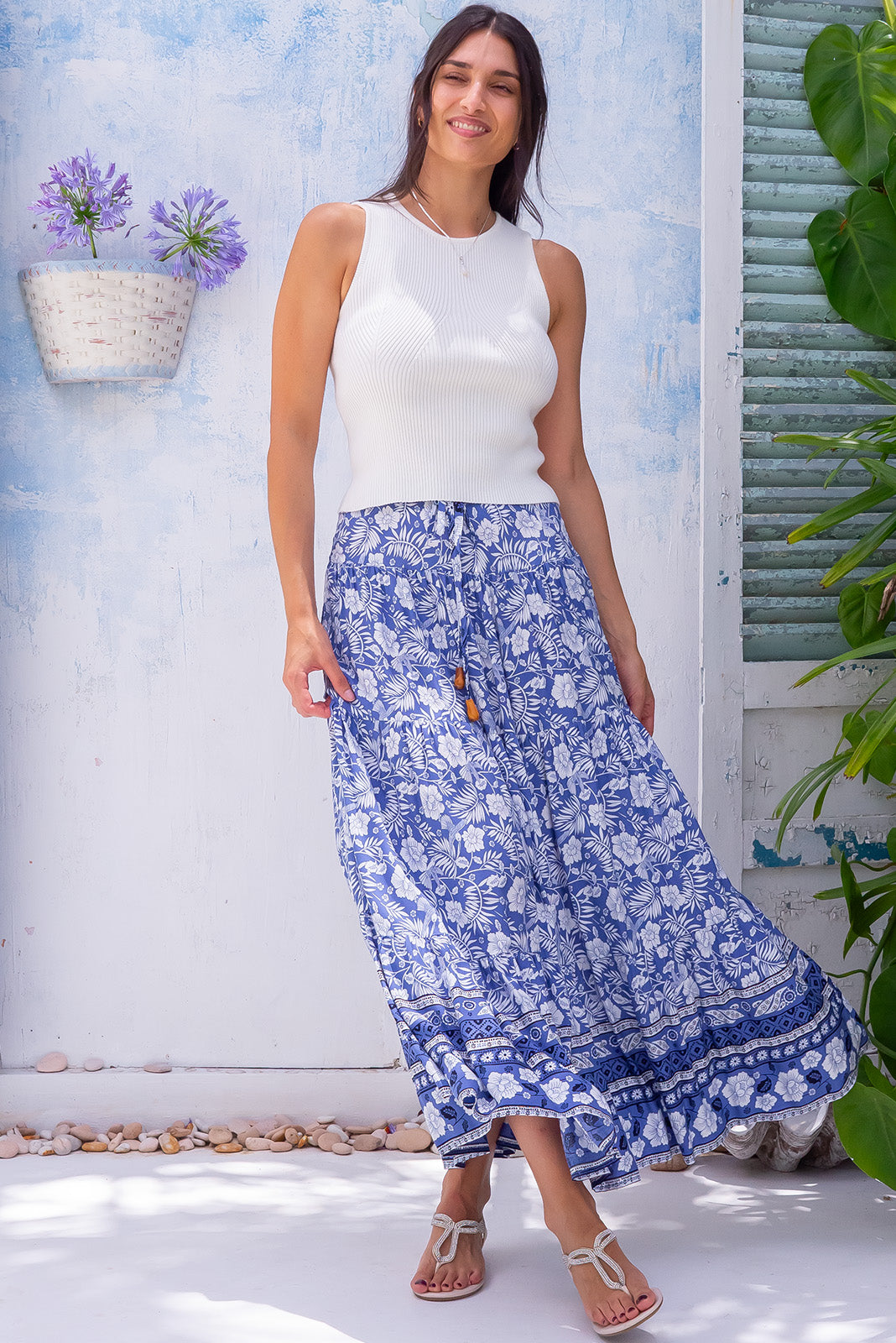 Cosima Villa Blue Maxi Skirt