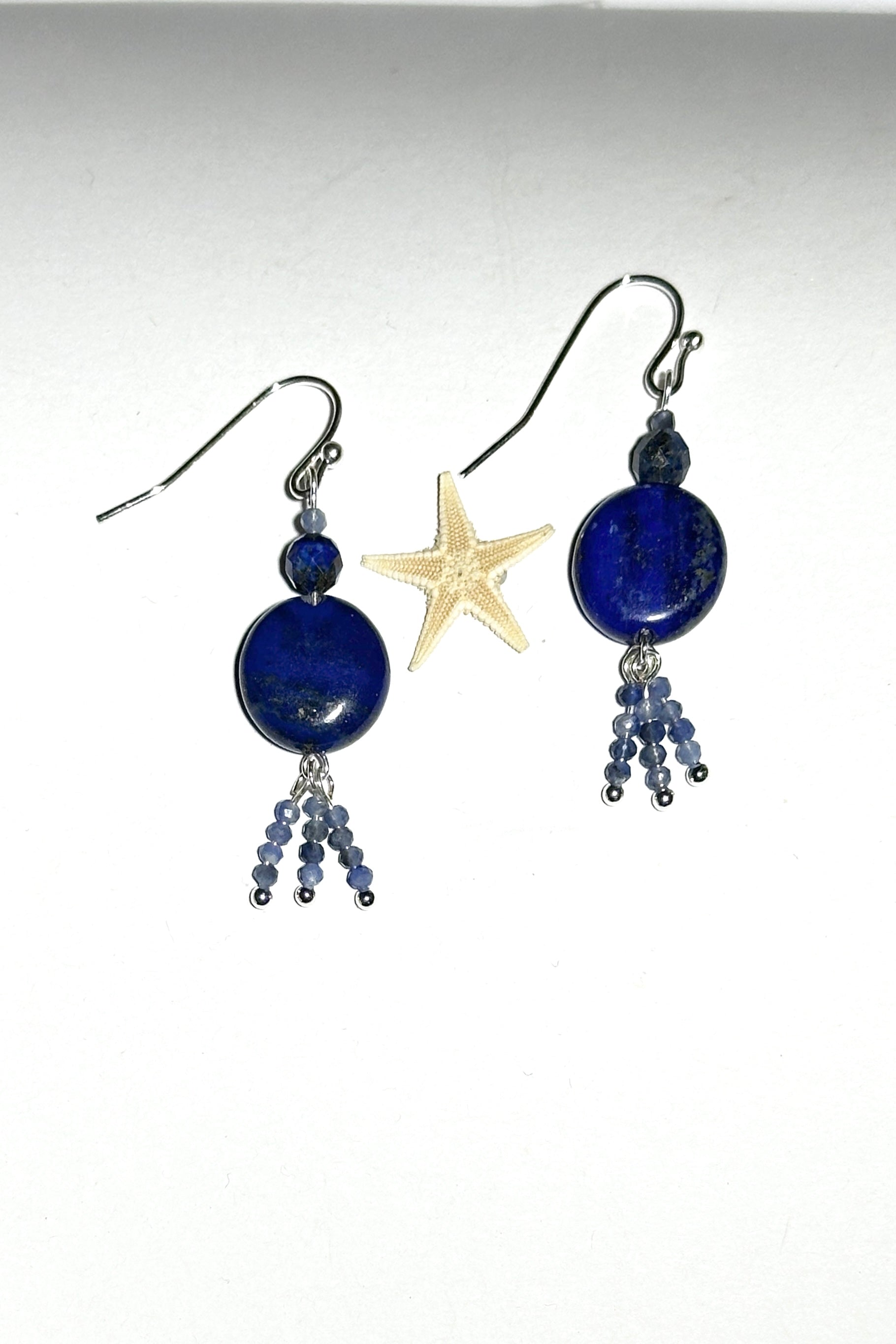 Earrings Cay Lapis Tassels