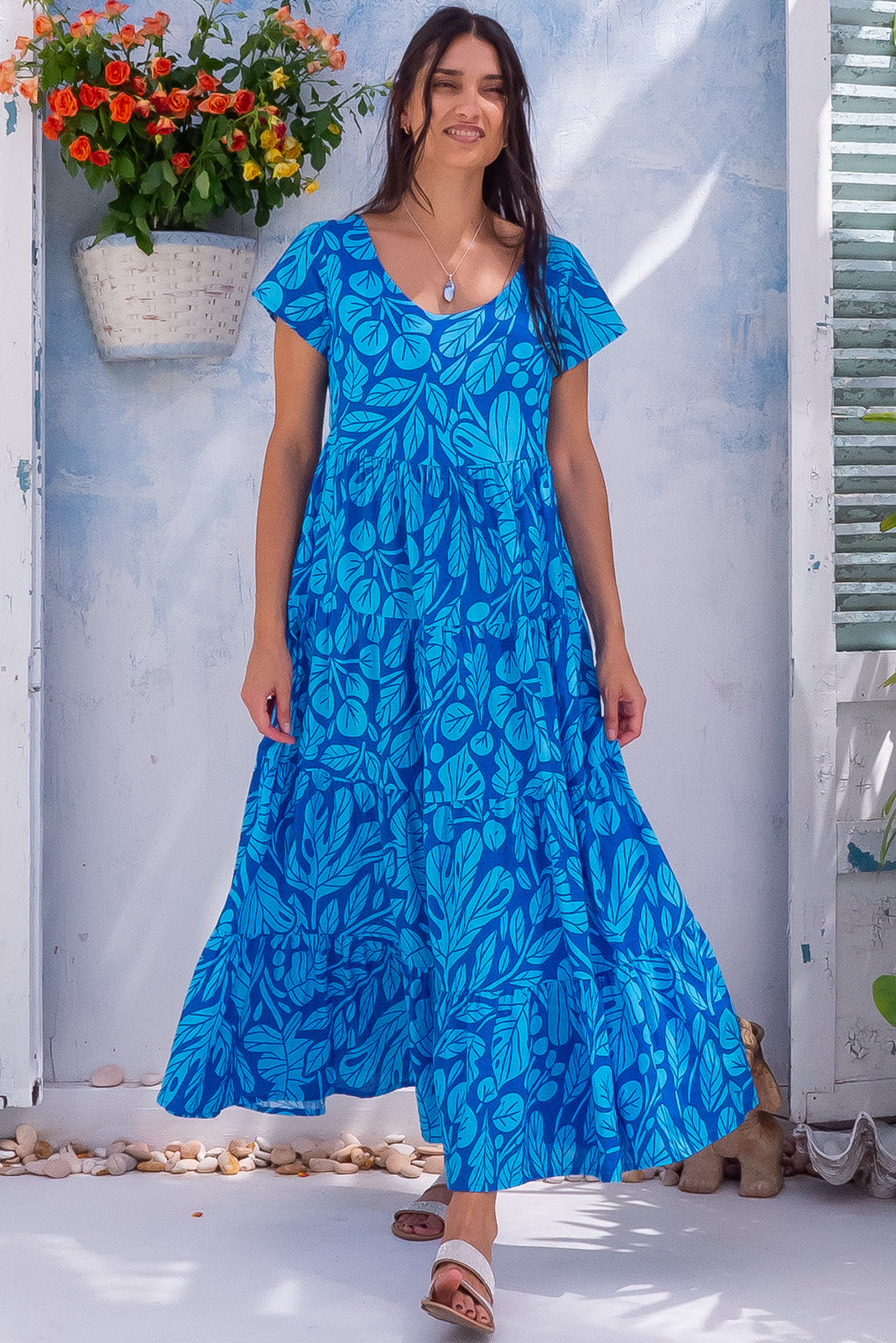 Lucky Lulu Botany Blue Maxi Dress