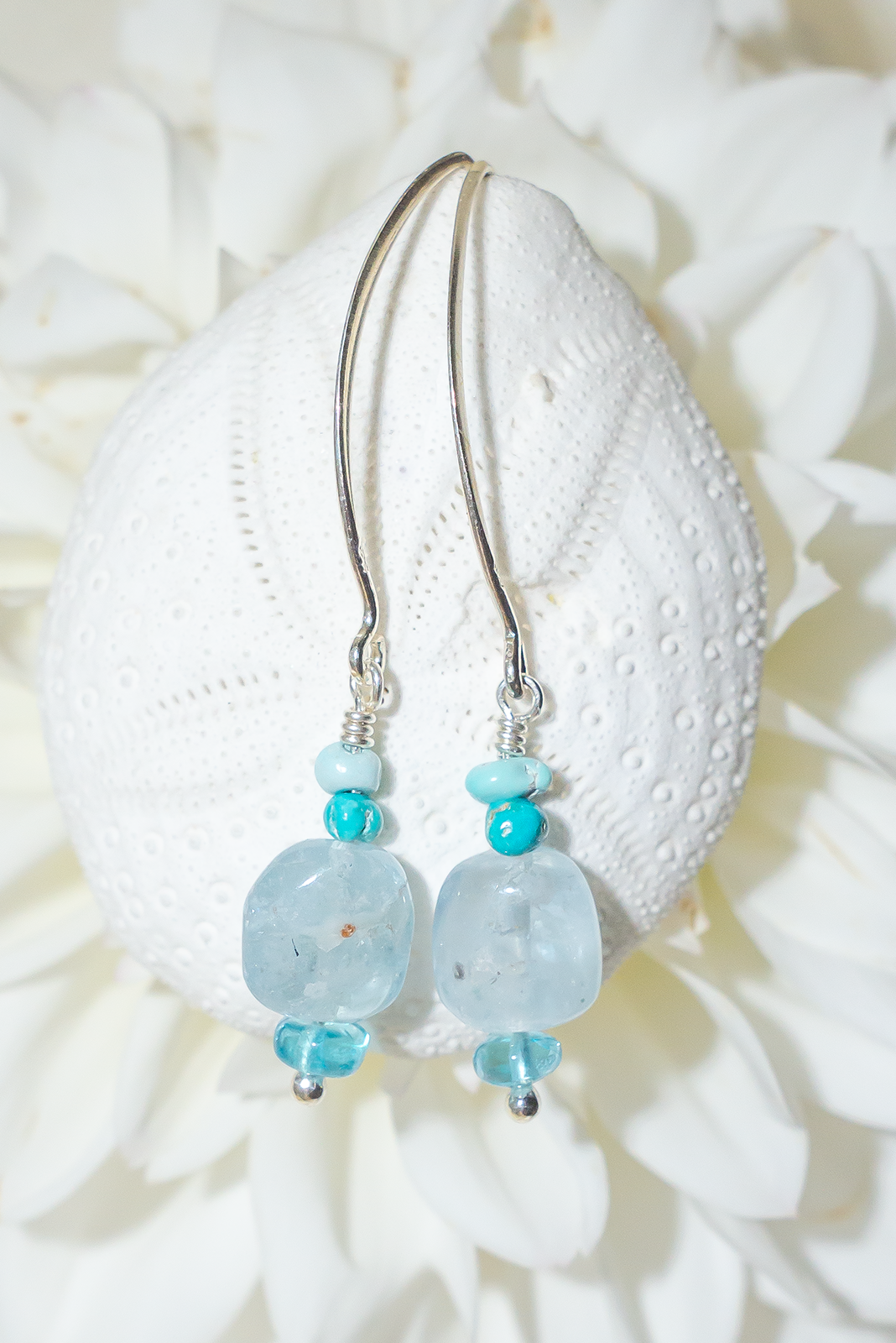 Turquoise Sky Aquamarine Earrings