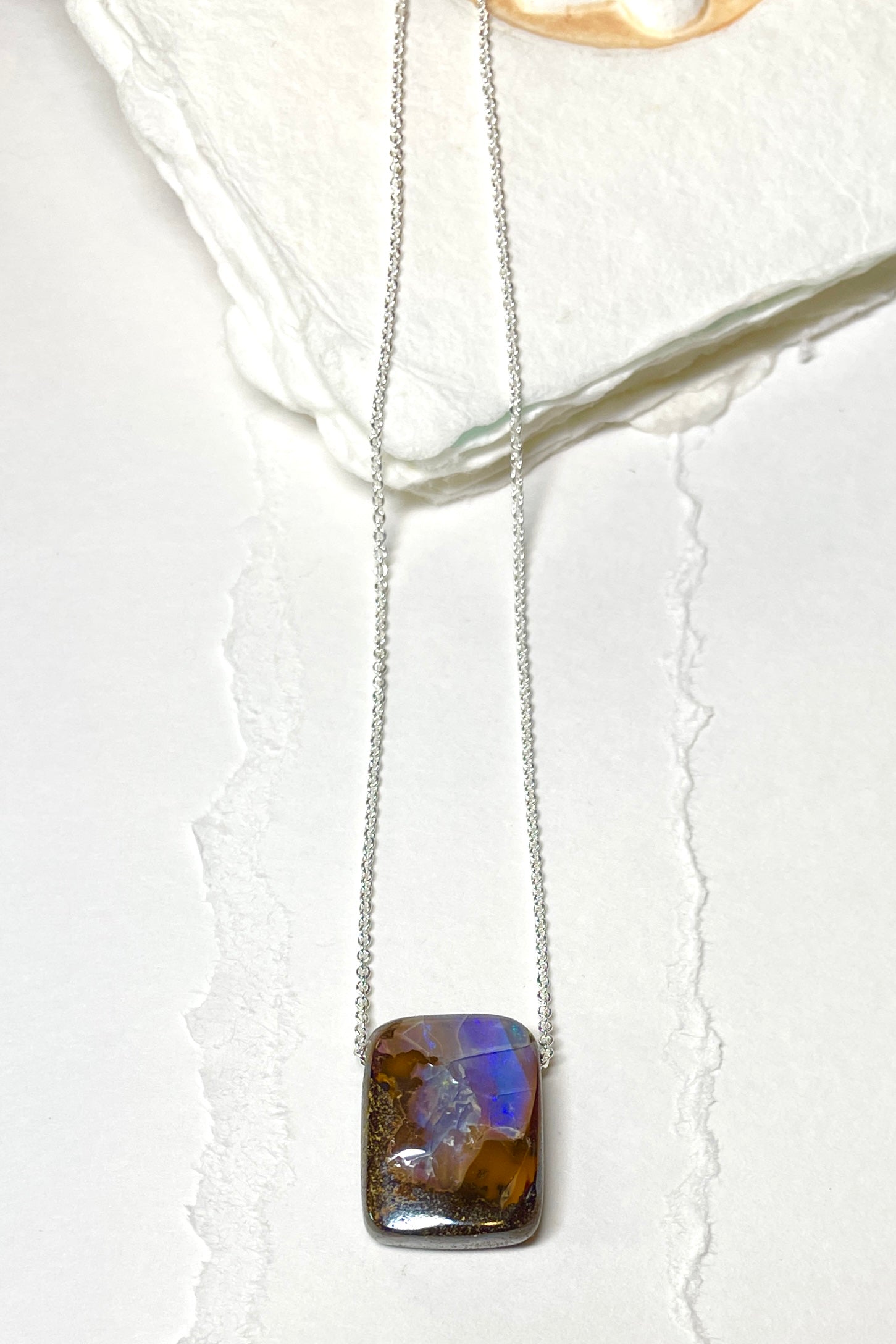 Pendant Australian Opal Block L.R.