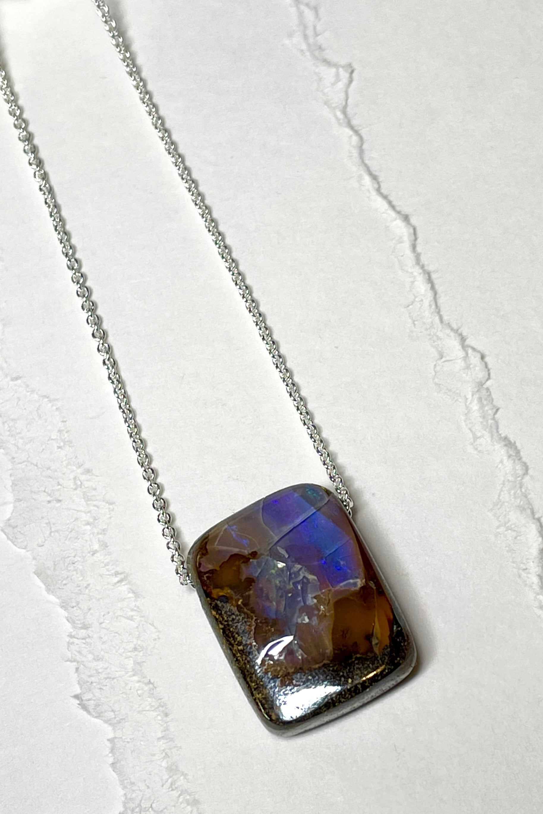 Pendant Australian Opal Block L.R.