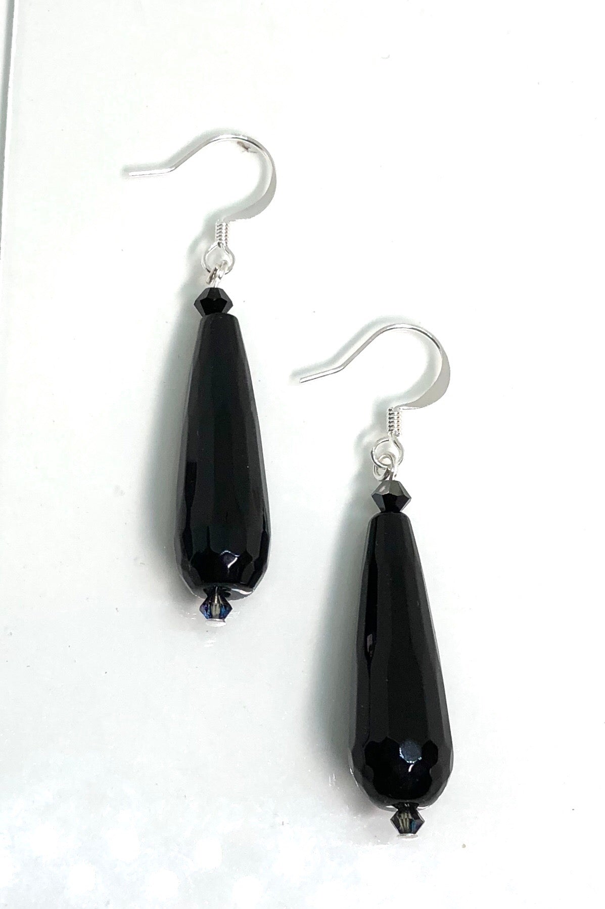 Earrings Rock Droplet Onyx Black