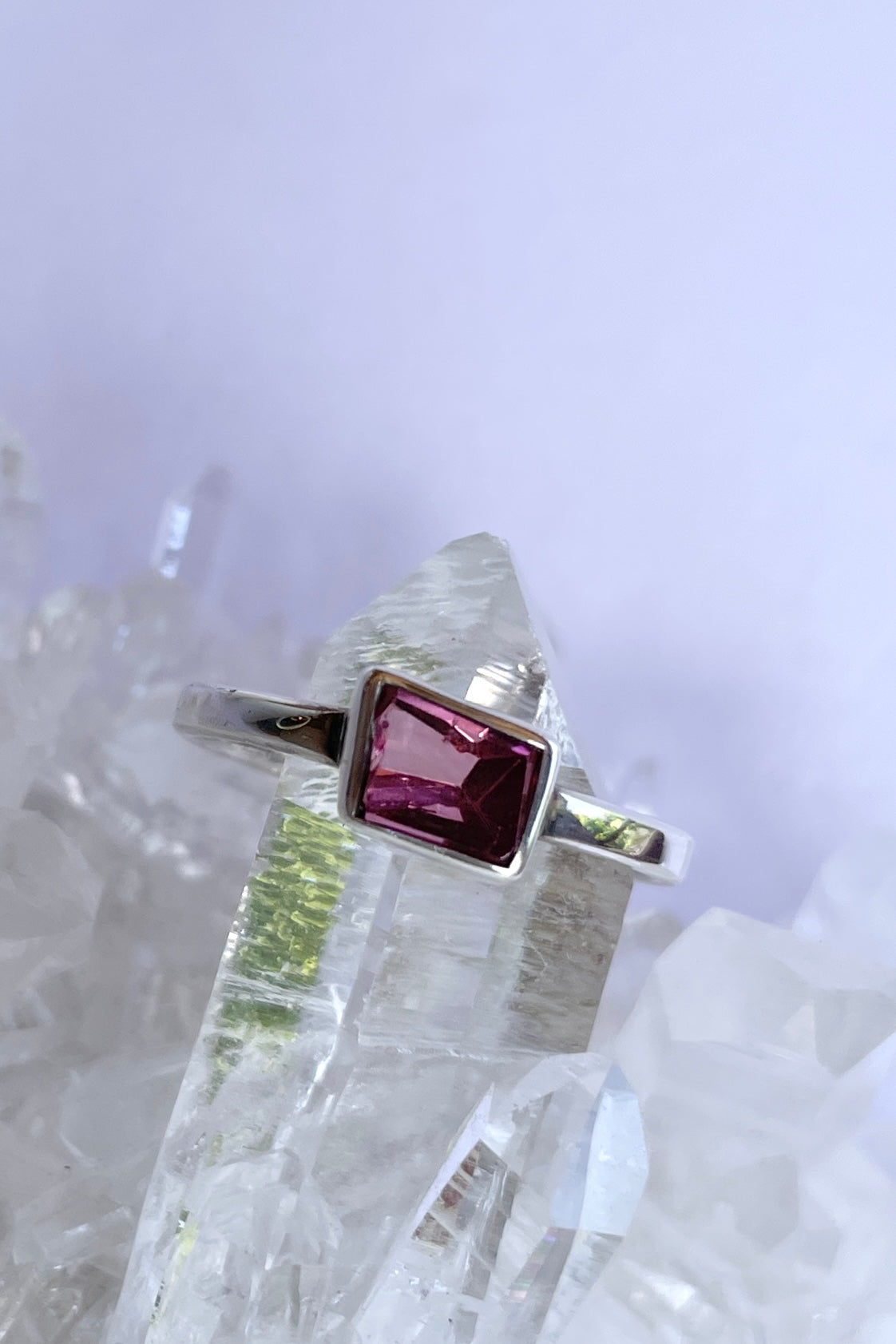 Ring Tourmaline Geo Pink