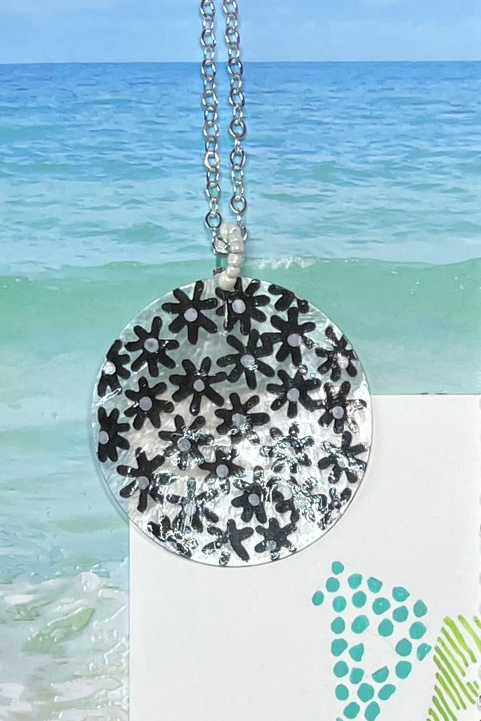 Pendant Daisy Beach Noir