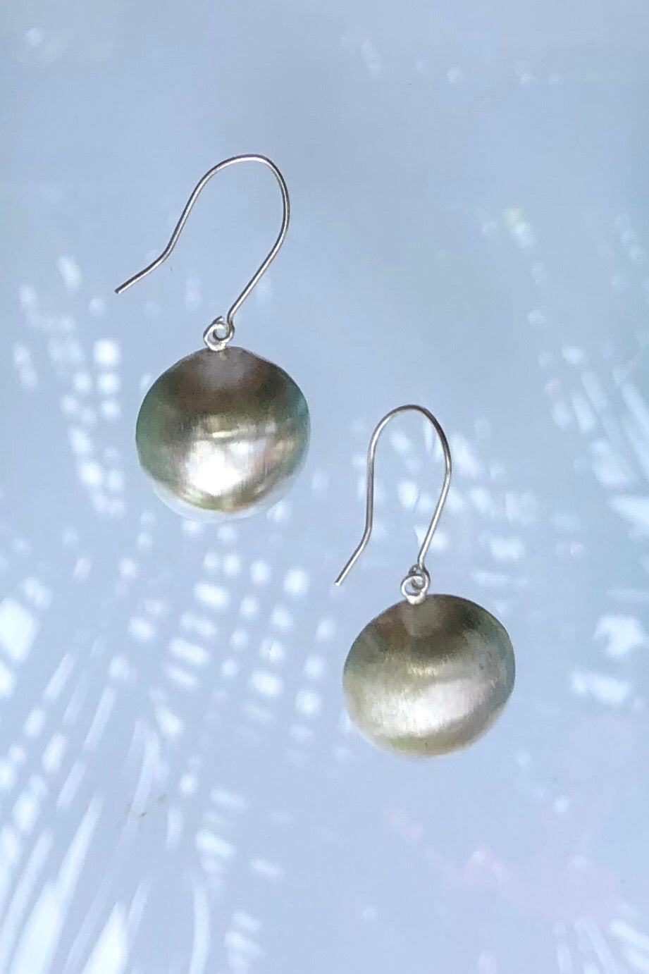 Silver Single Dome Earrings