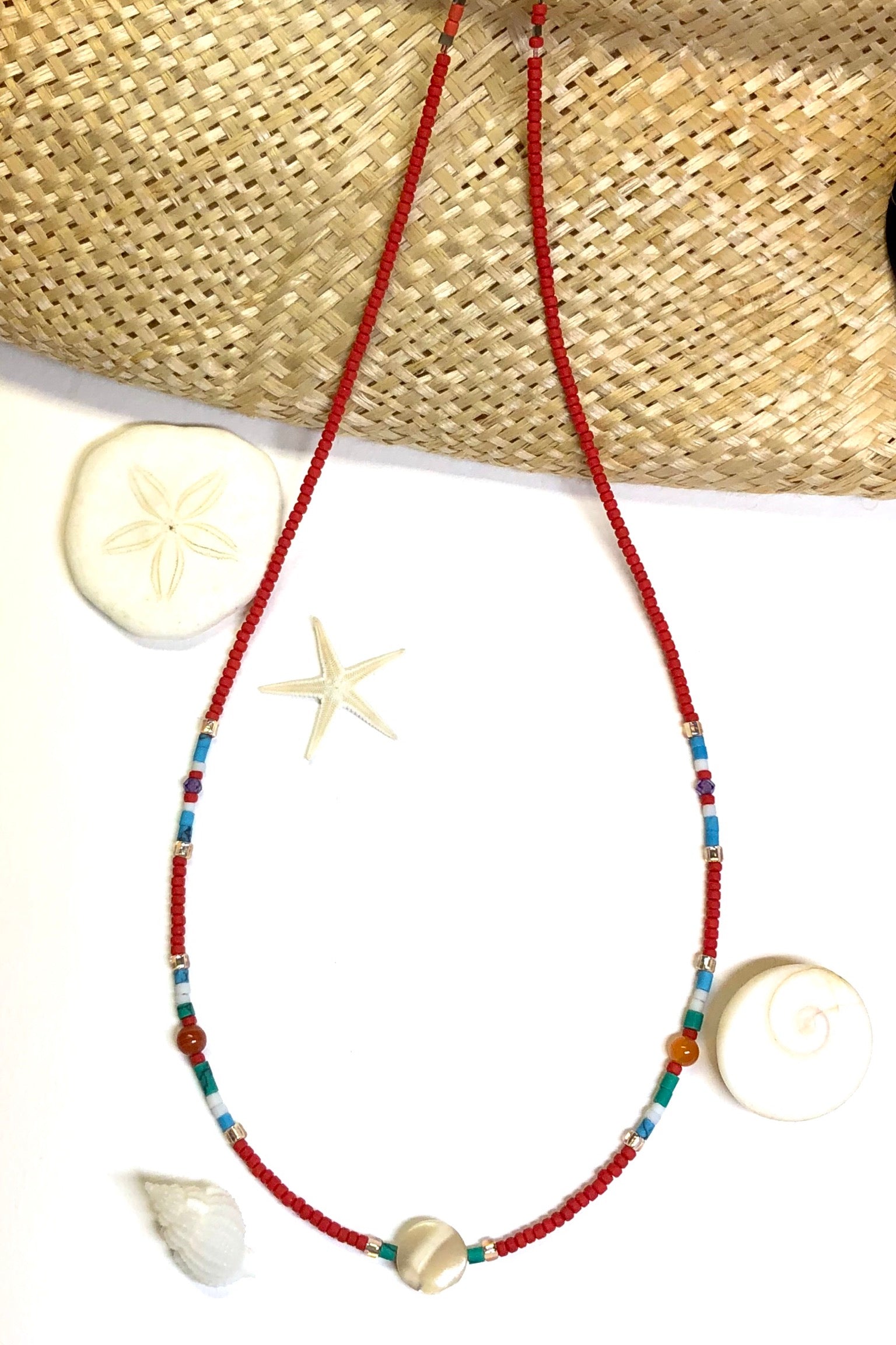 Necklace Cay Island Red