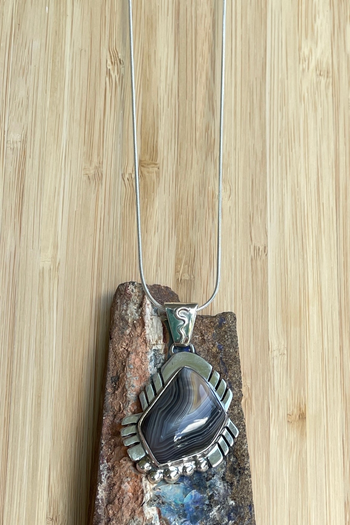 Pendant Terra Botswana Agate in Silver