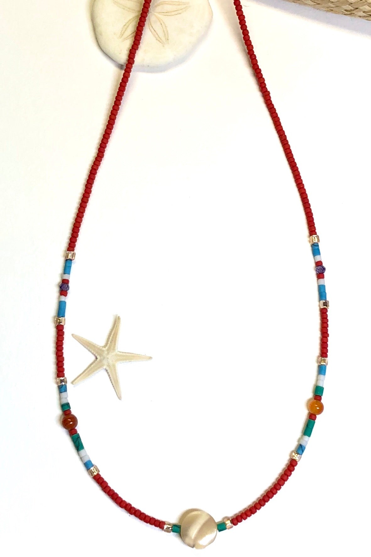 Necklace Cay Island Red