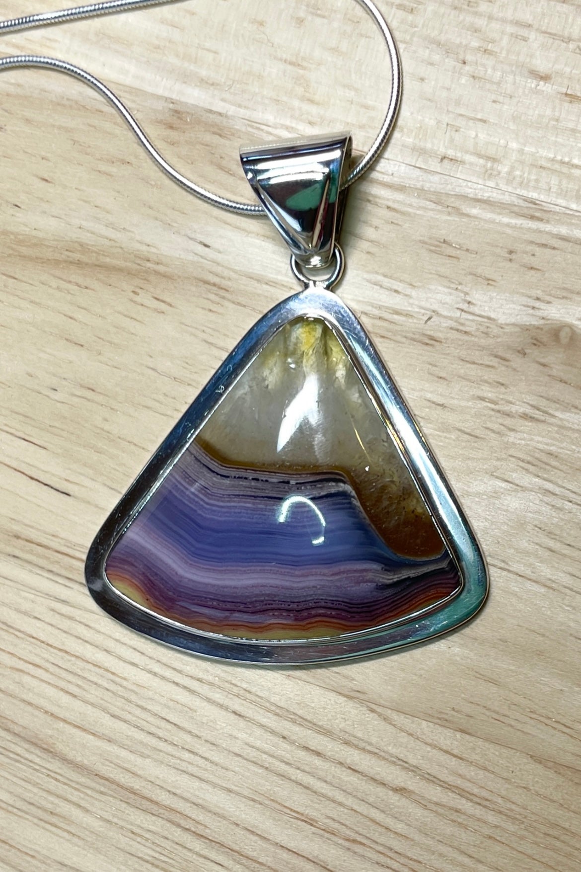 Pendant Terra Mexican Agate in Silver