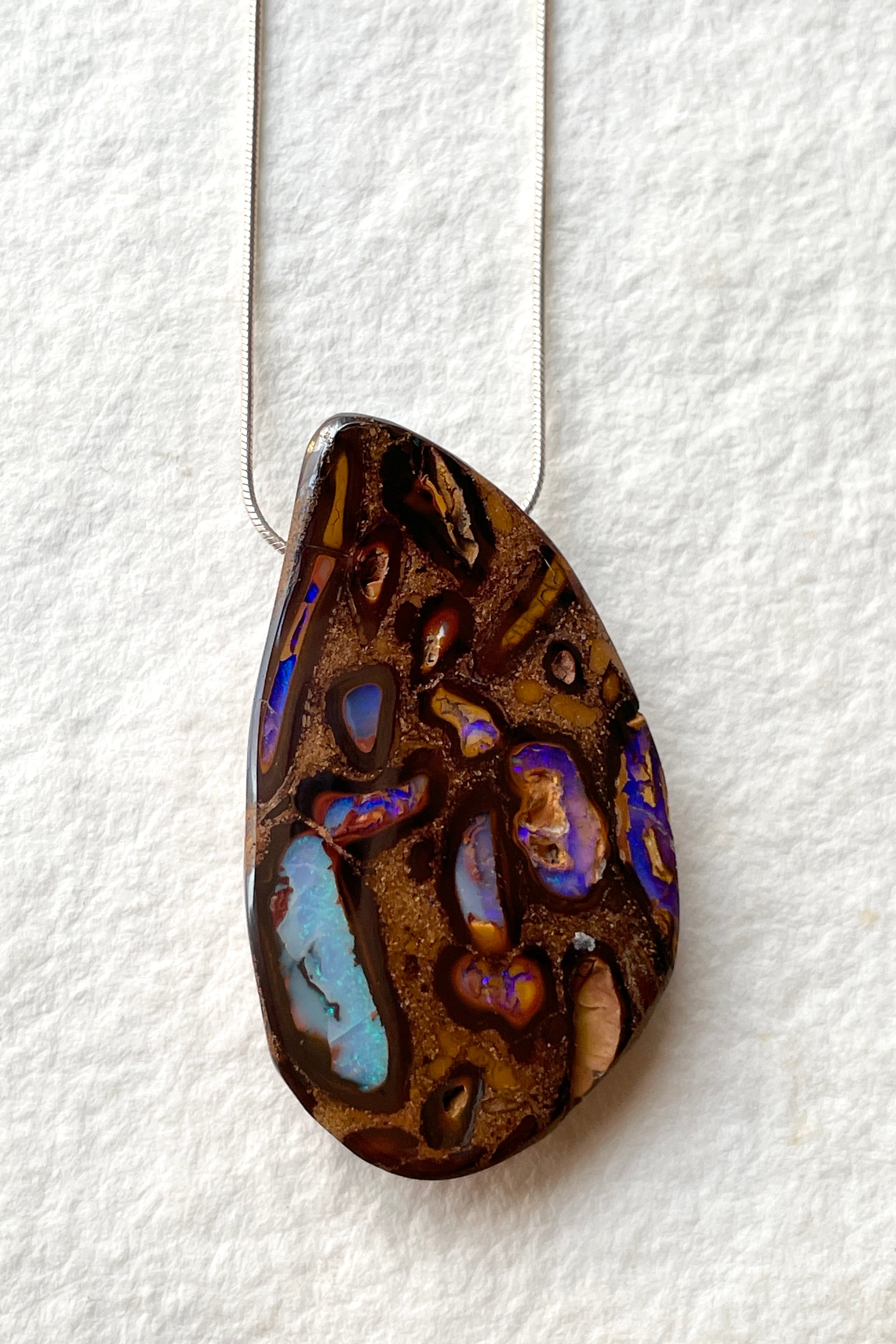 Pendant Australian Opal Free Form Rugged Cut