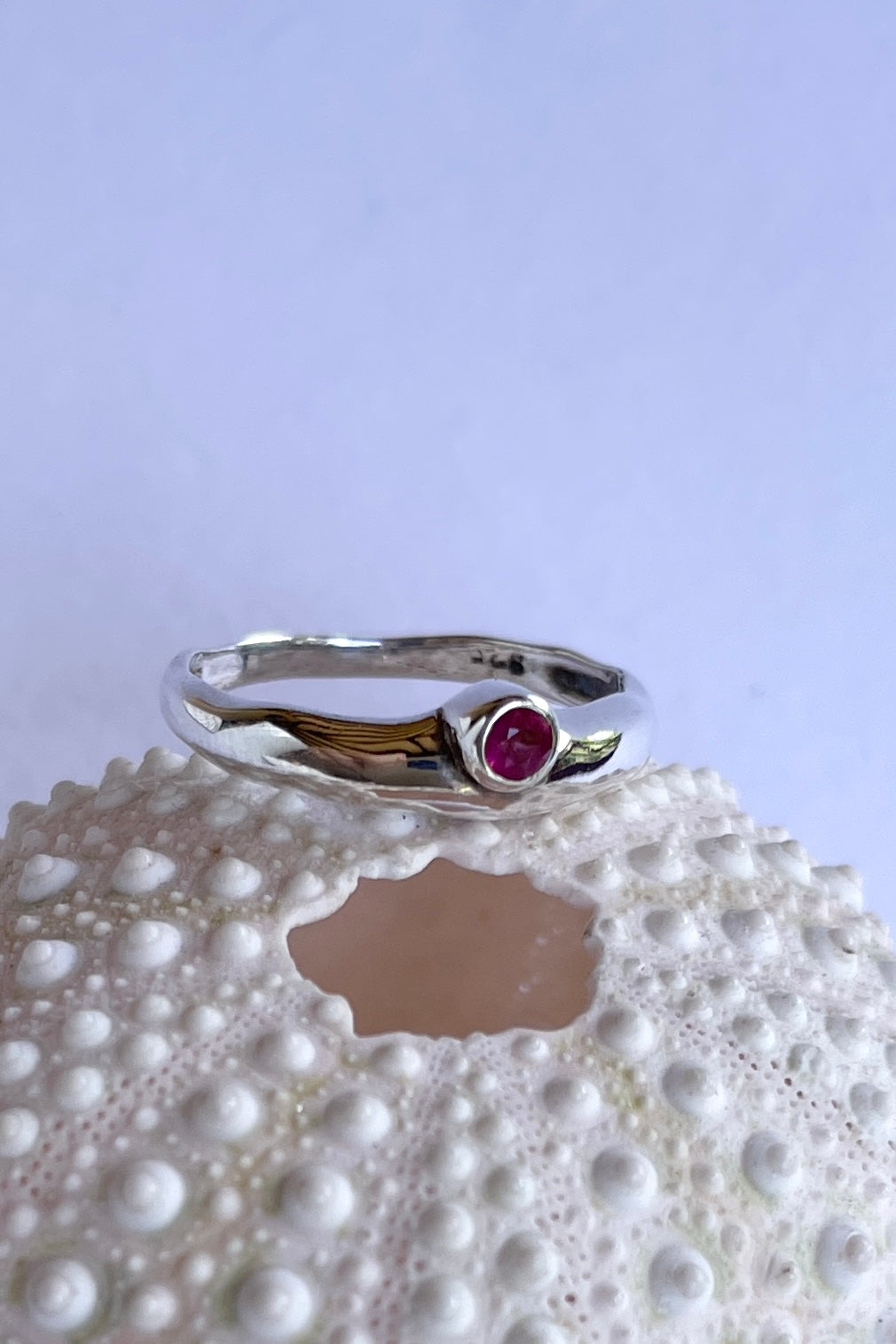 Ring Pemba Ripple Ruby and Silver