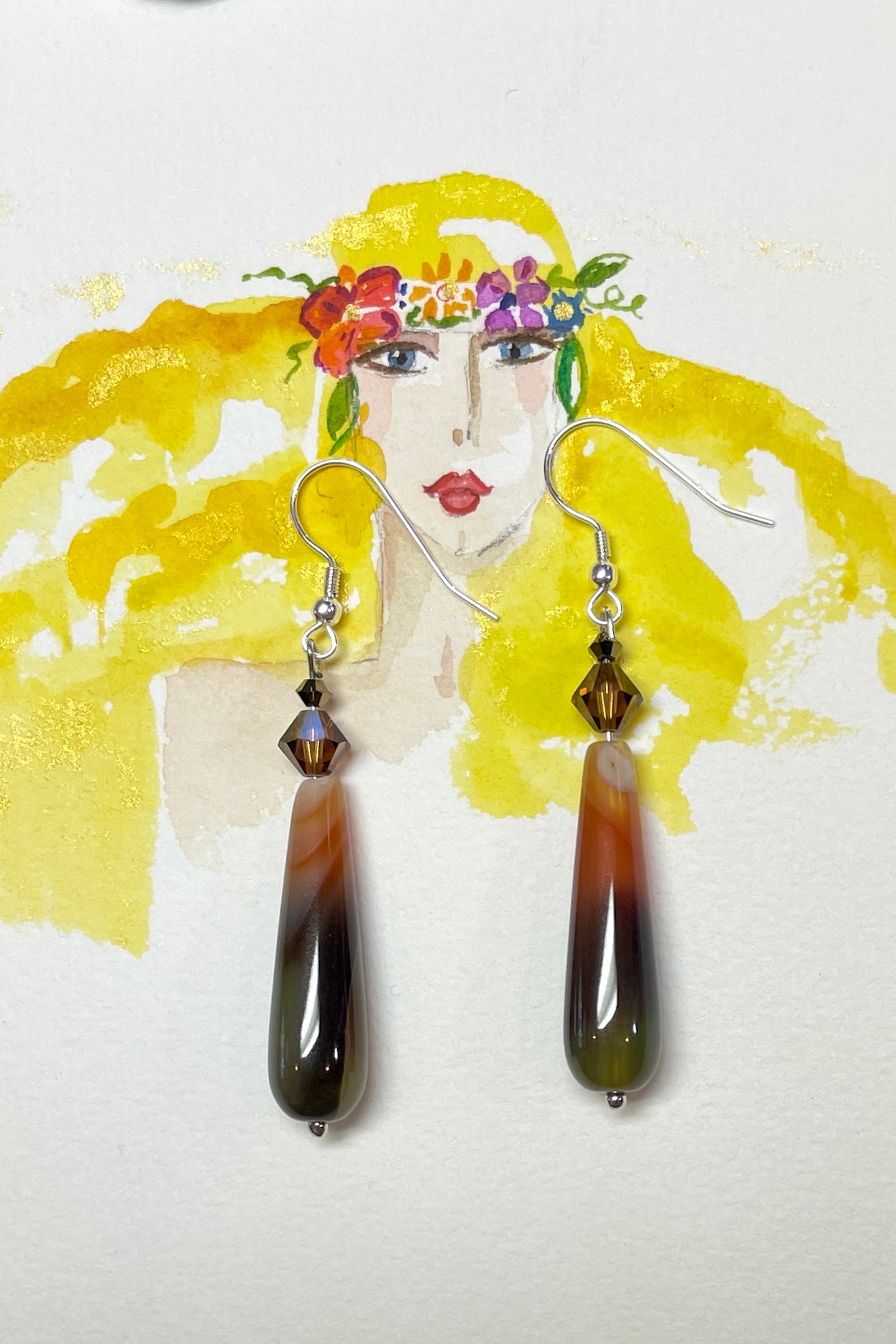 Earrings Rock Droplet Jungle