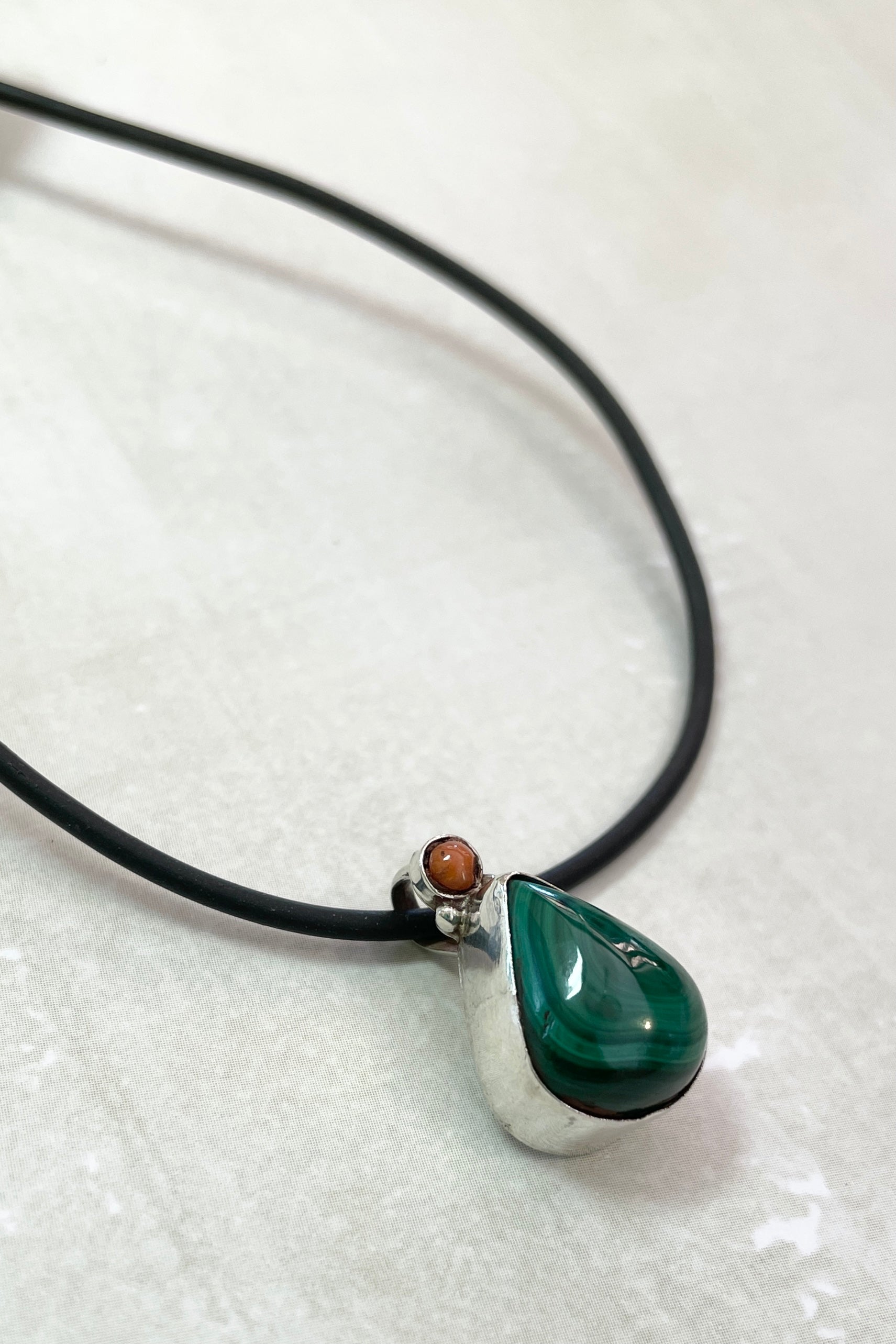 Echo Malachite Coral Pendant Drop