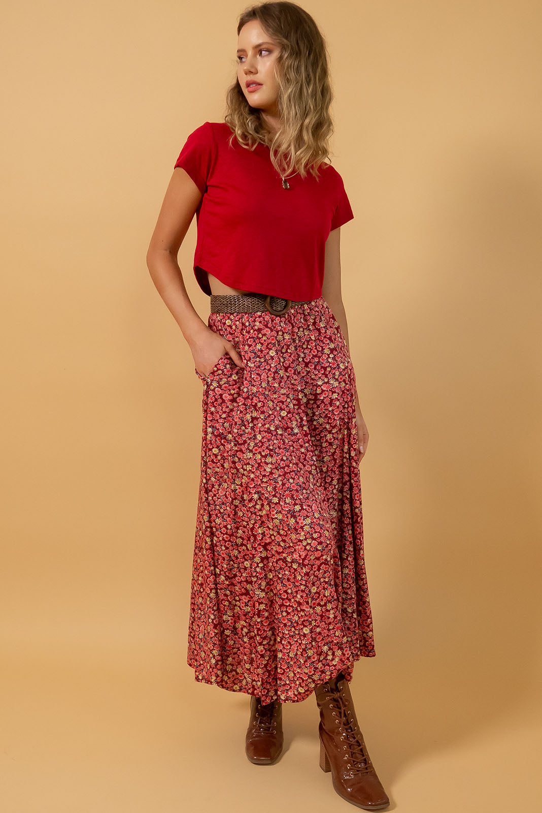 Solo Cropped Top Red Berries