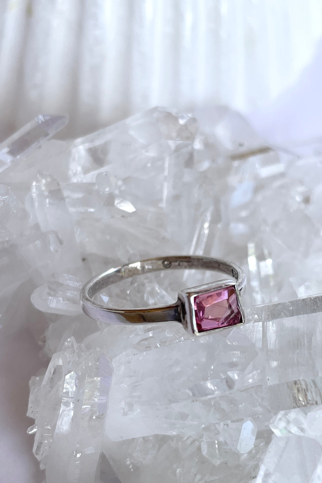 Ring Tourmaline Geo Pink