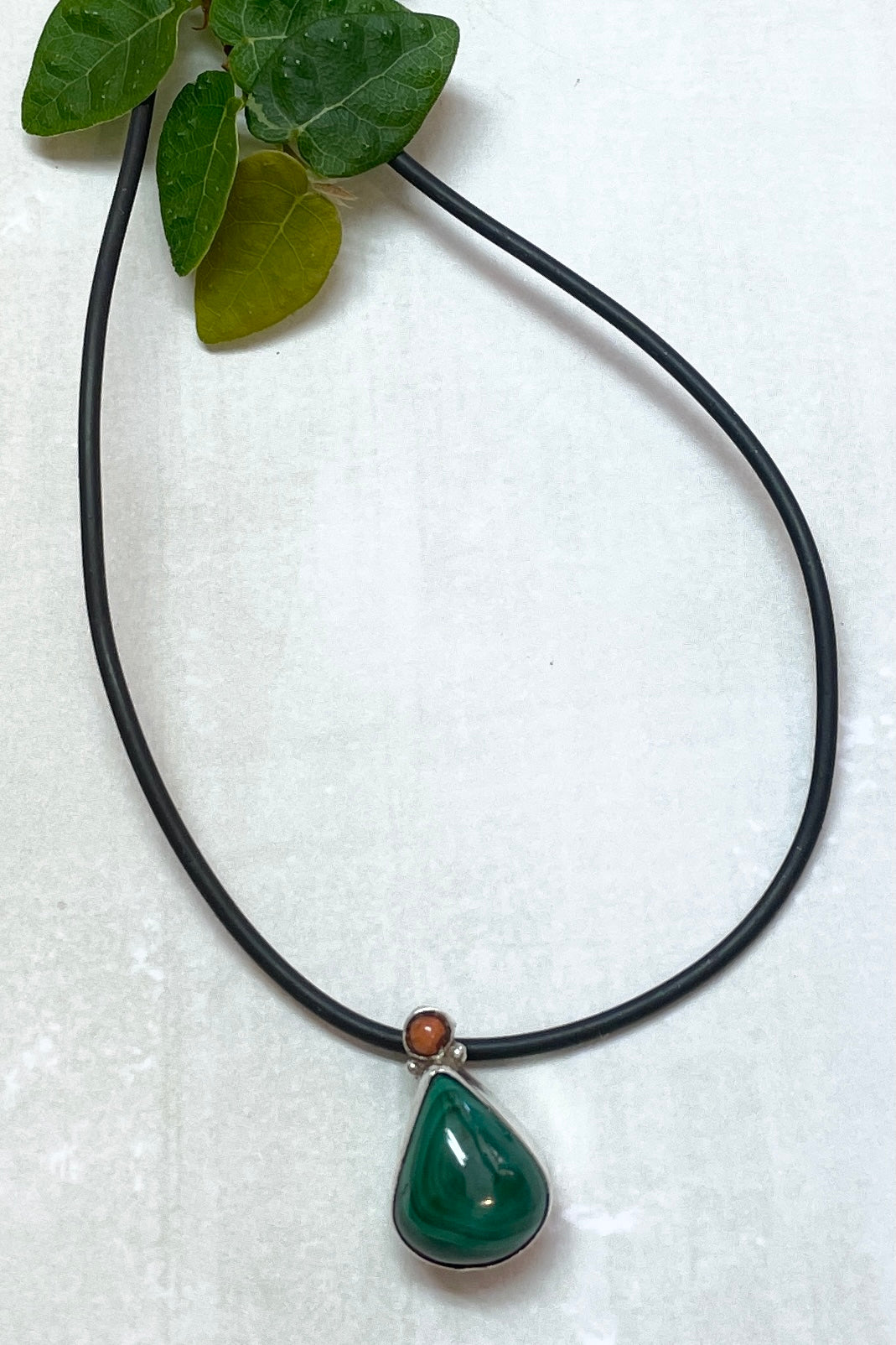 Echo Malachite Coral Pendant Drop