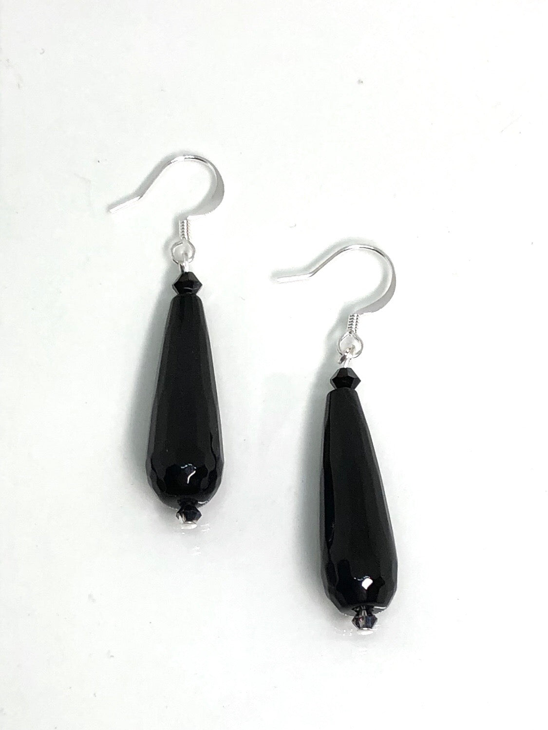 Earrings Rock Droplet Onyx Black