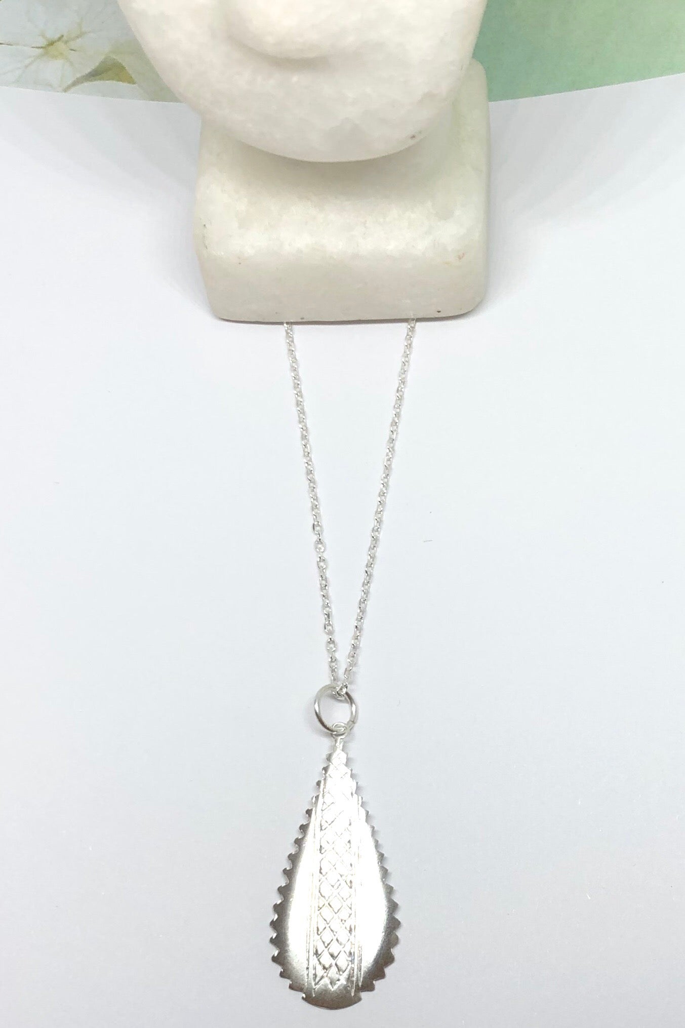 Pendant of Silver Tribe in Crosshatched Design