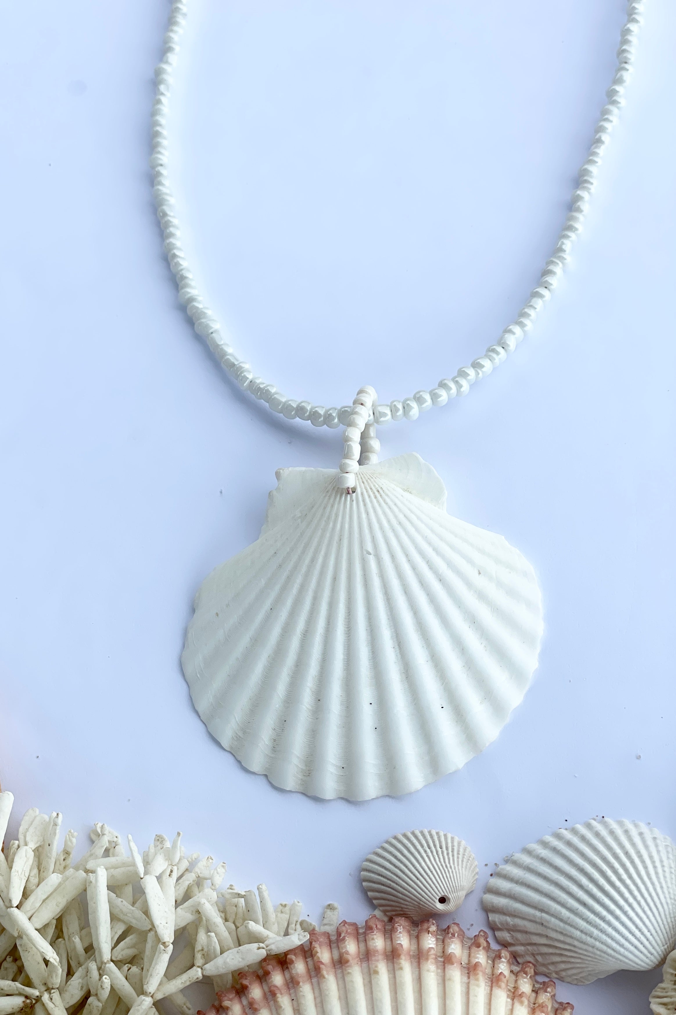 Necklace Sea Shell Island White