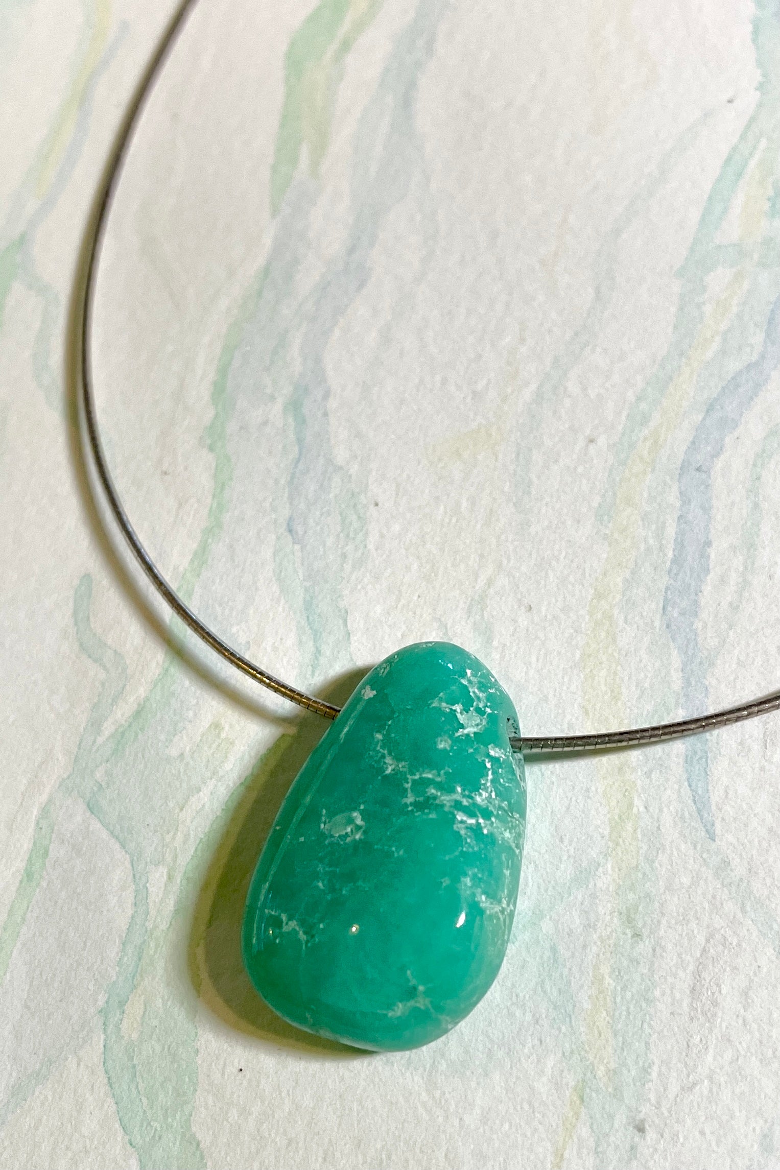 Pendant Pebble Pop Green Sea