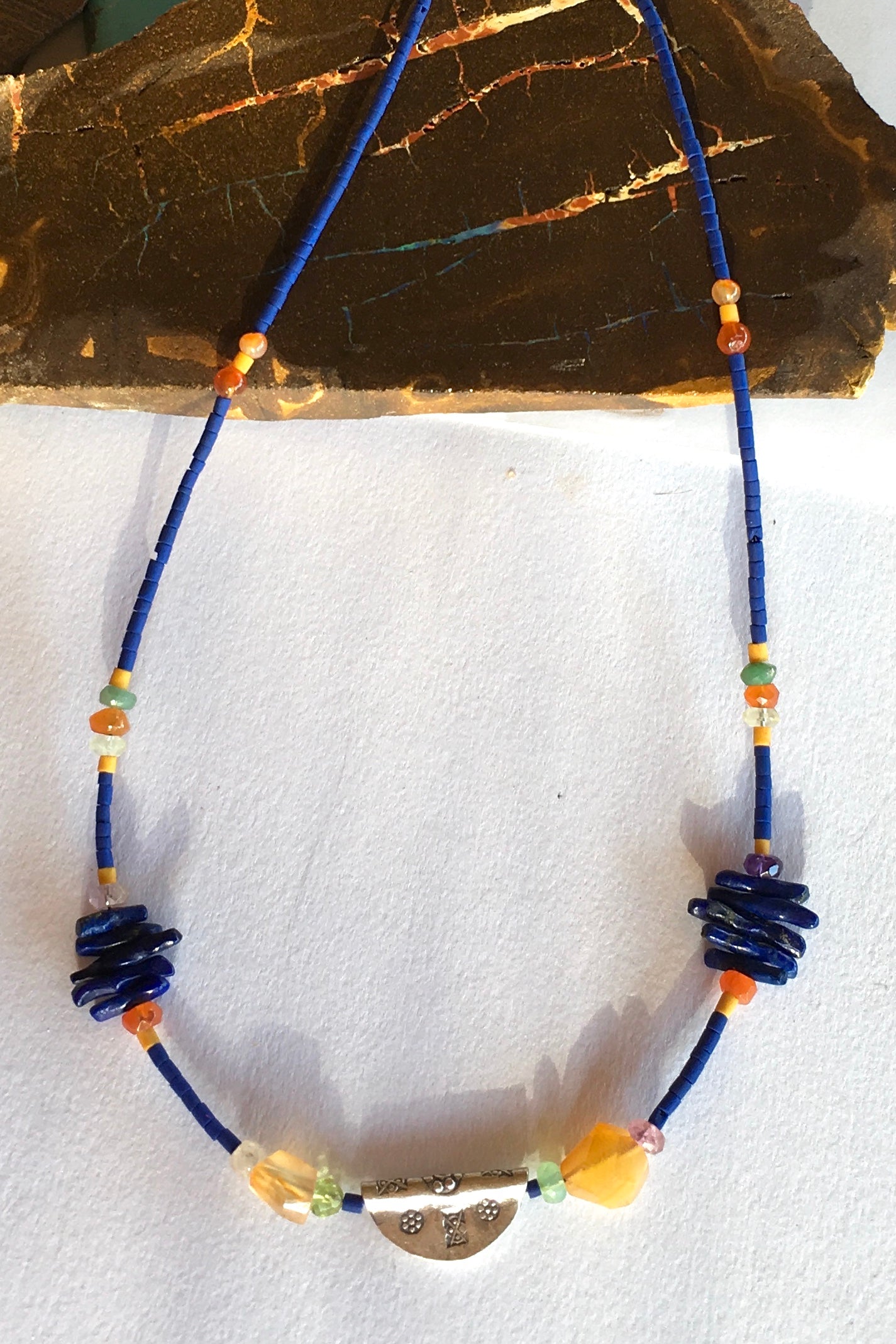 Necklace Cay Amulet with Lapis Lazuli