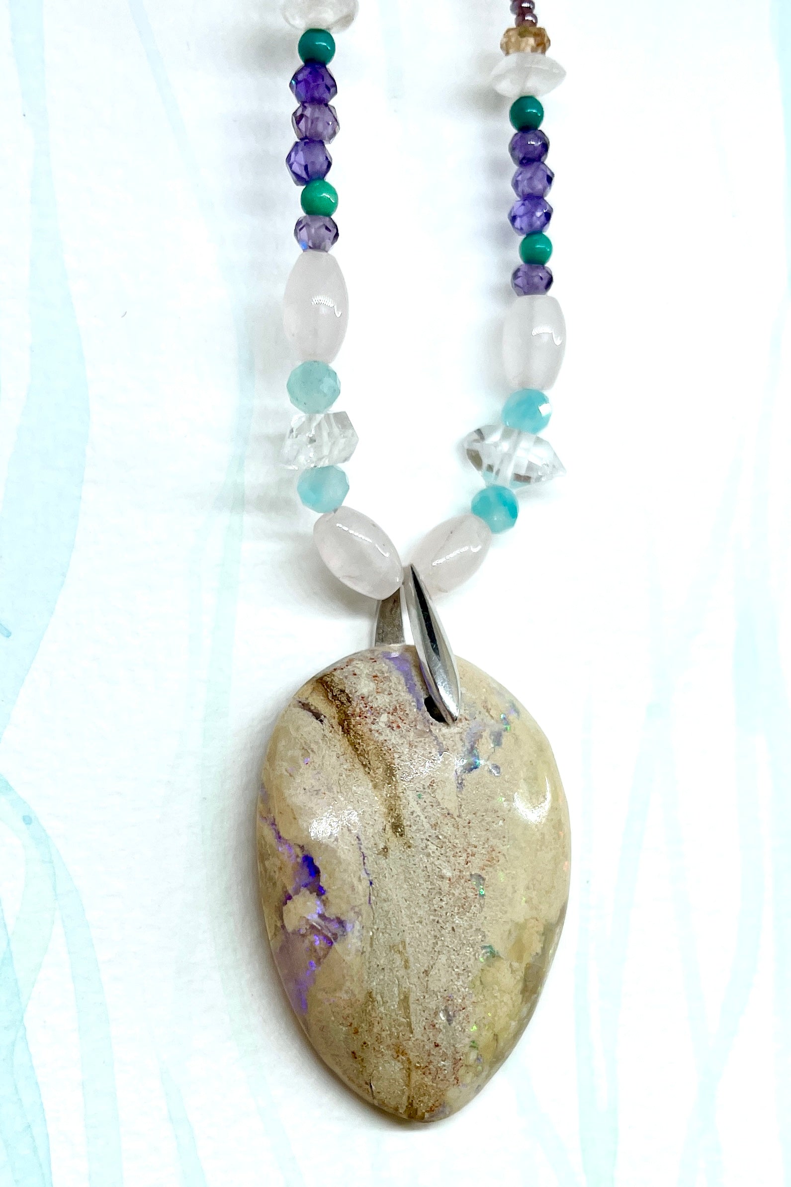 Necklace Australian Pale Matrix Opal