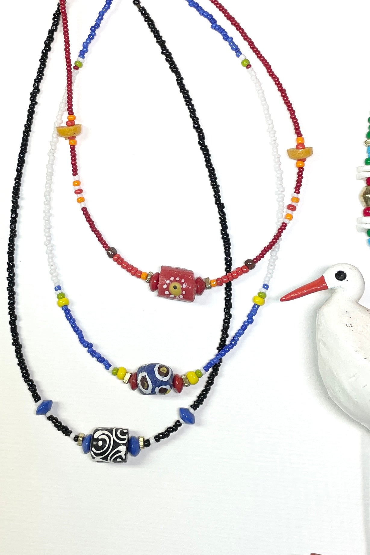 Necklace Lula Makoti Blue Krobo Bead