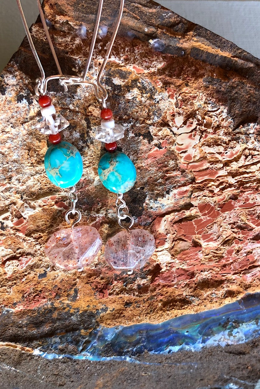 Earrings Cay See Multi Gemstone Drop