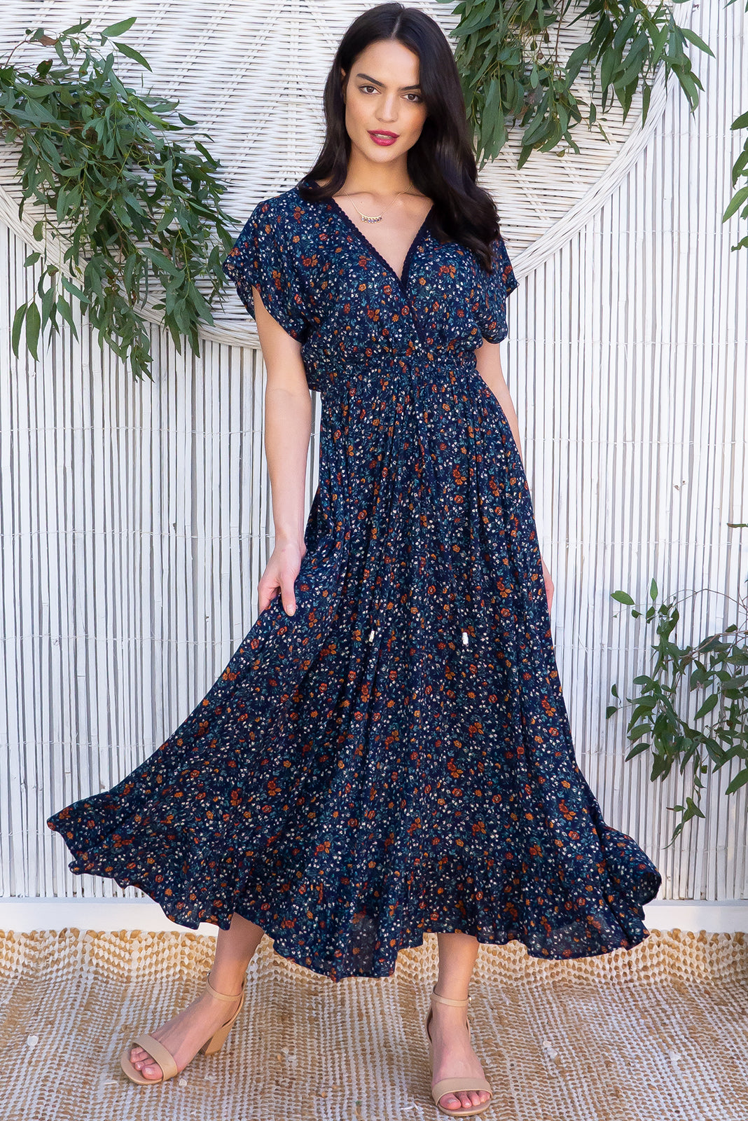 Willow Navy Maxi Dress | Mombasa Rose Boutique | Bohemian Inspired