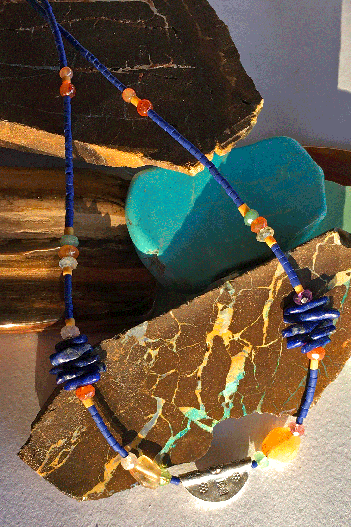 Necklace Cay Amulet with Lapis Lazuli