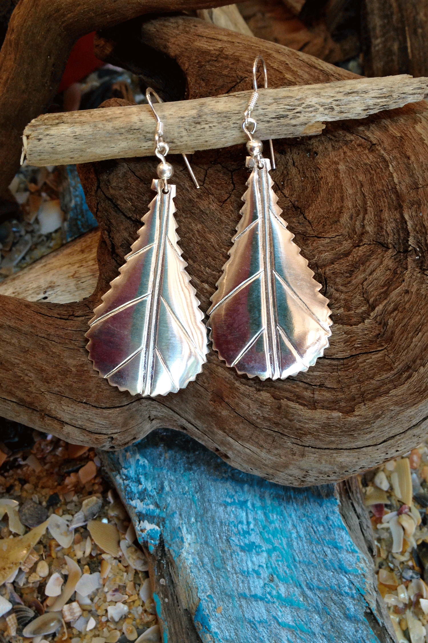 Silver Leaf Earrings