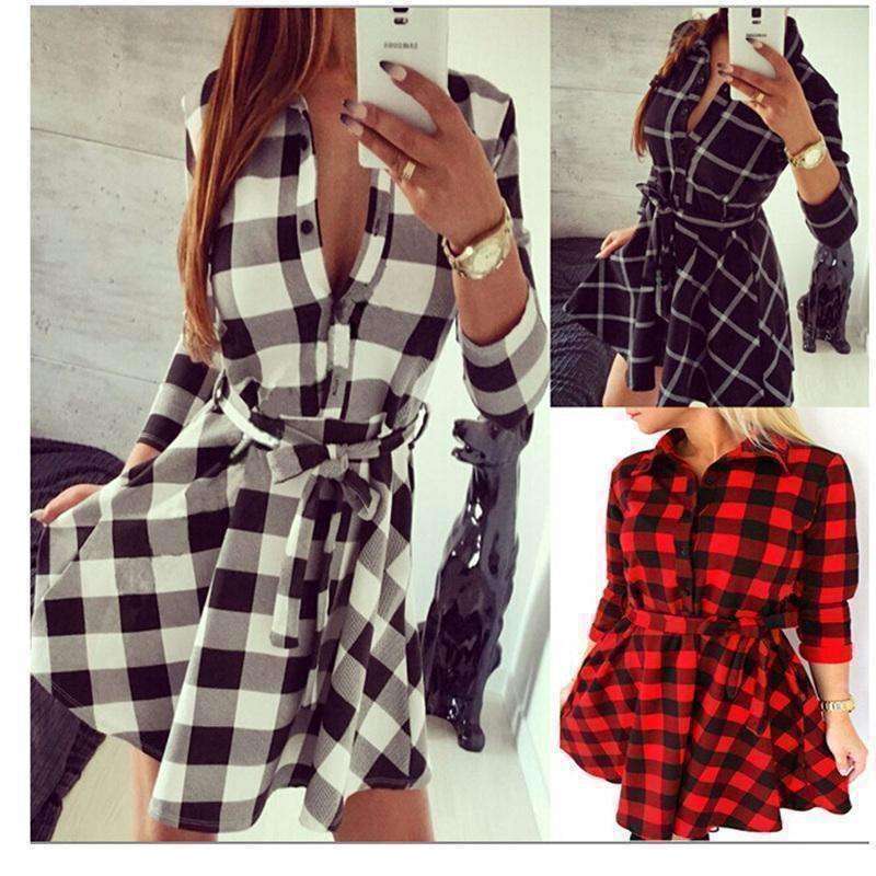 casual plaid dress