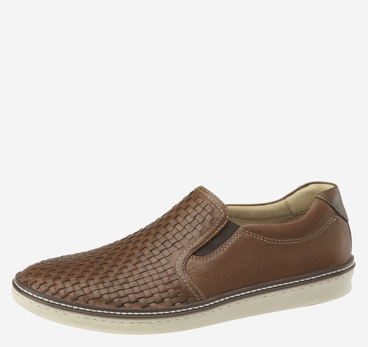 Johnston & Murphy Men's McGuffey Woven Leather Slip-On Sneakers