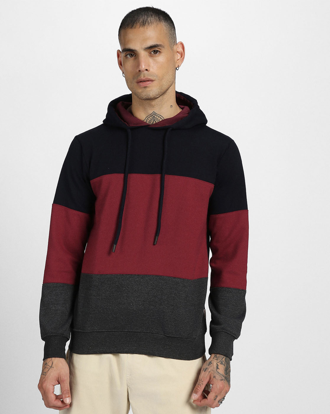 "Smile Edition: College League Men's ColorBlock Hoodie" - Veirdo