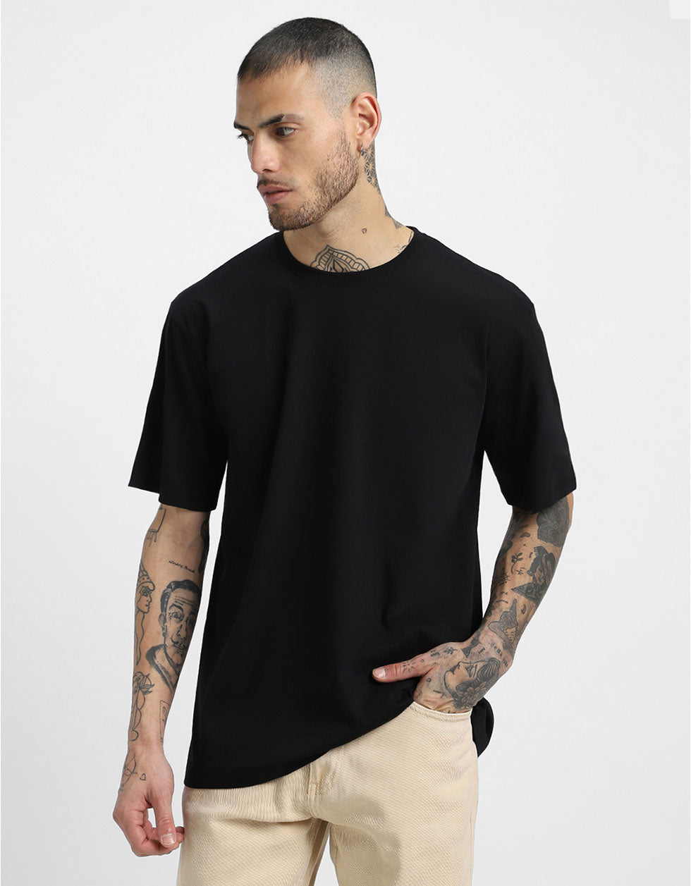 AWFUL Black Back Graphic Printed Oversized Tshirt