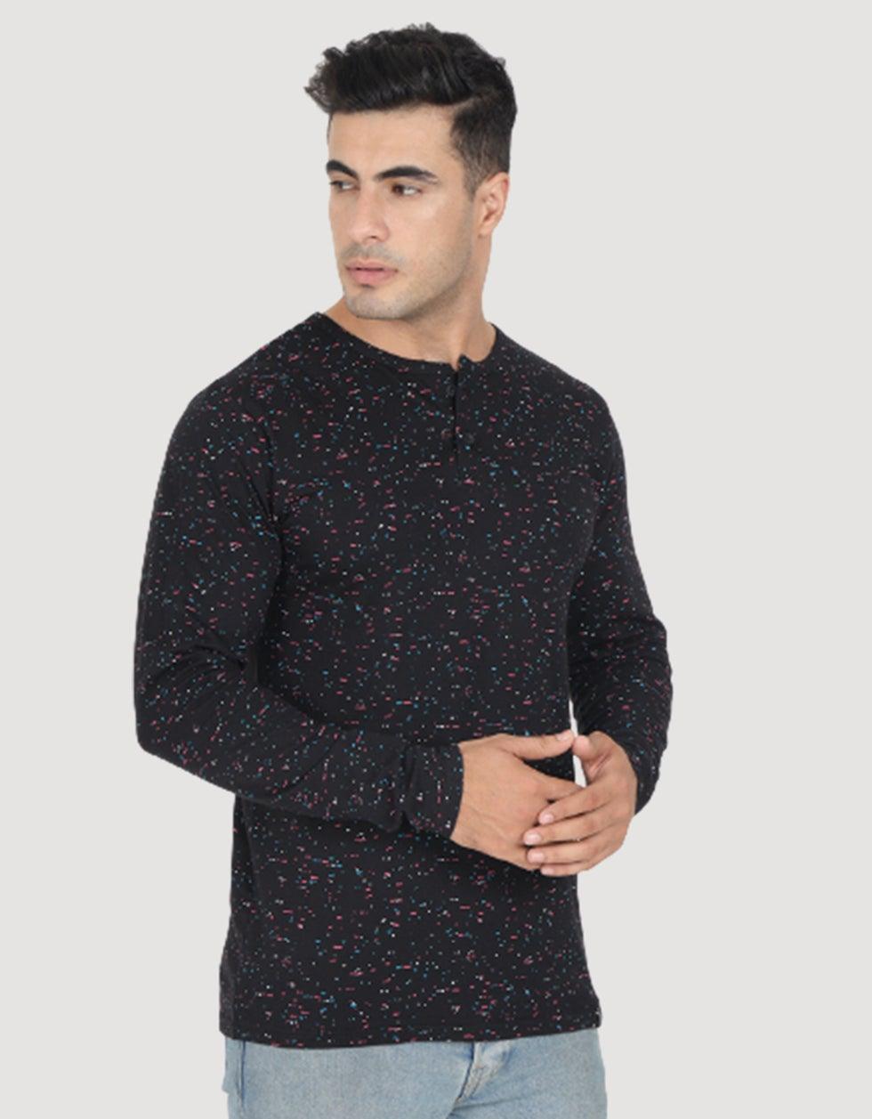 Black Full Sleeve Cotton T-shirt Veirdo