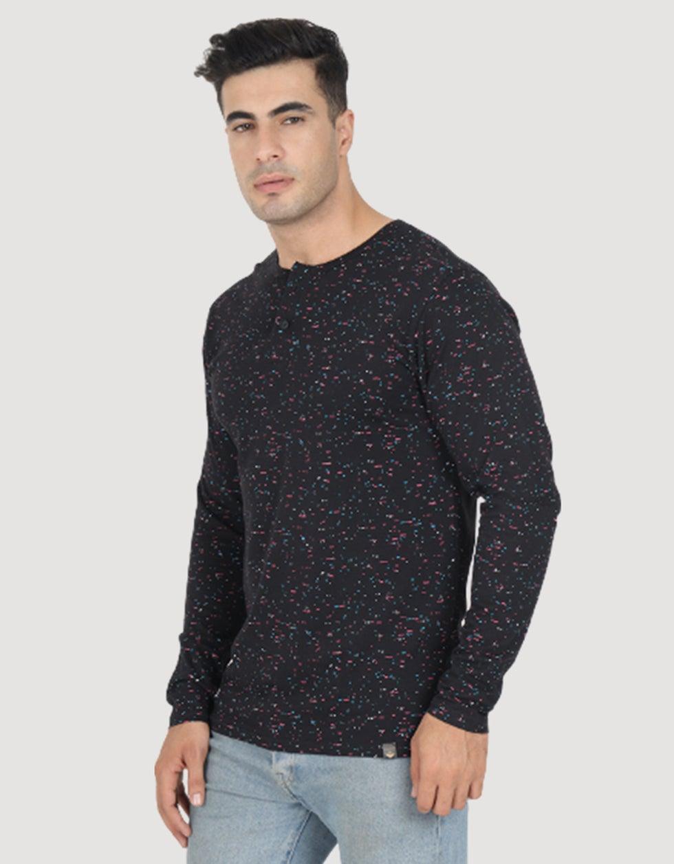 Black Full Sleeve Cotton T-shirt Veirdo