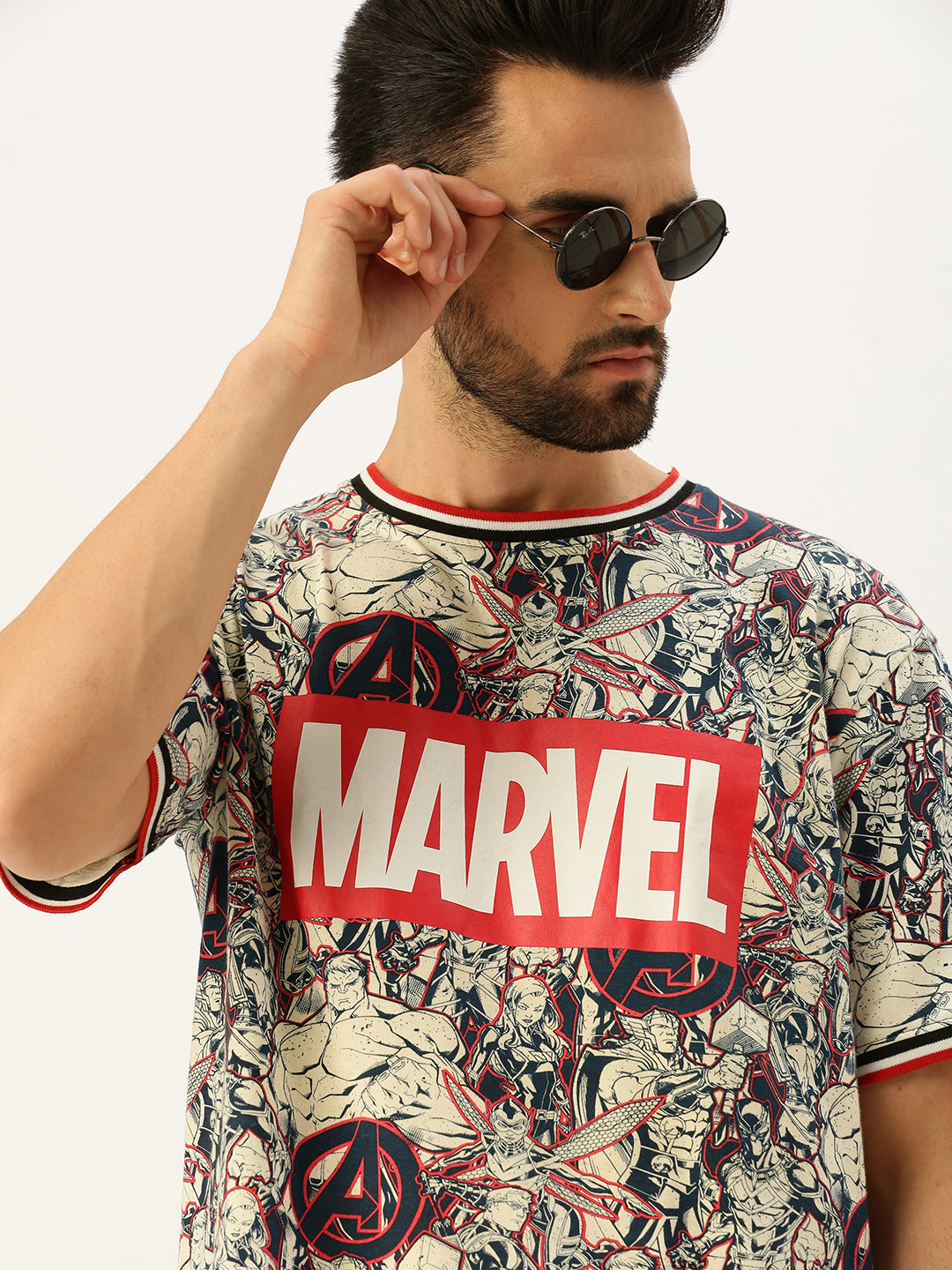 Doodle Me Strong- Original Marvel Oversized Tee Veirdo