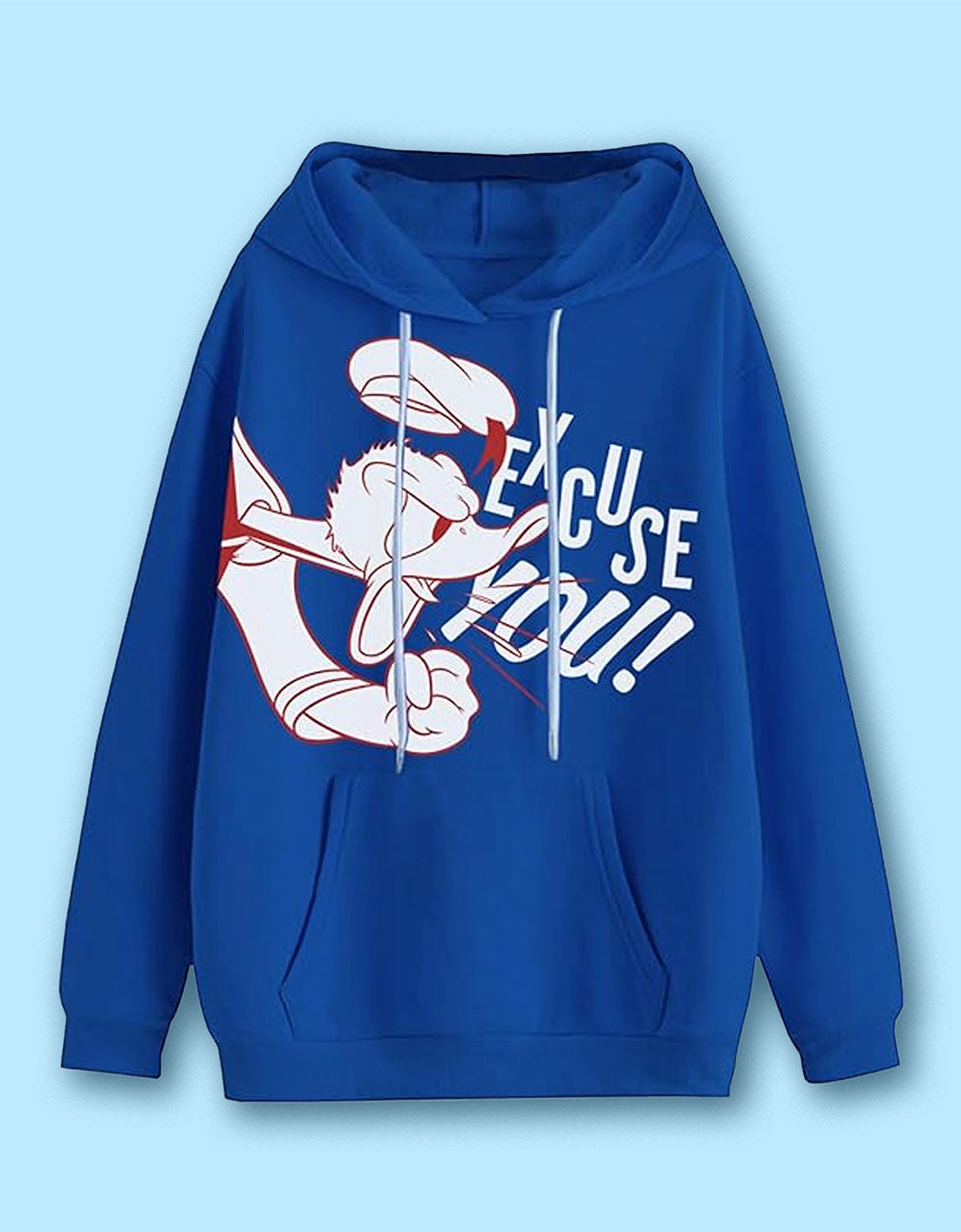 Excuse You: Confident Blue Men's Hoodie Veirdo