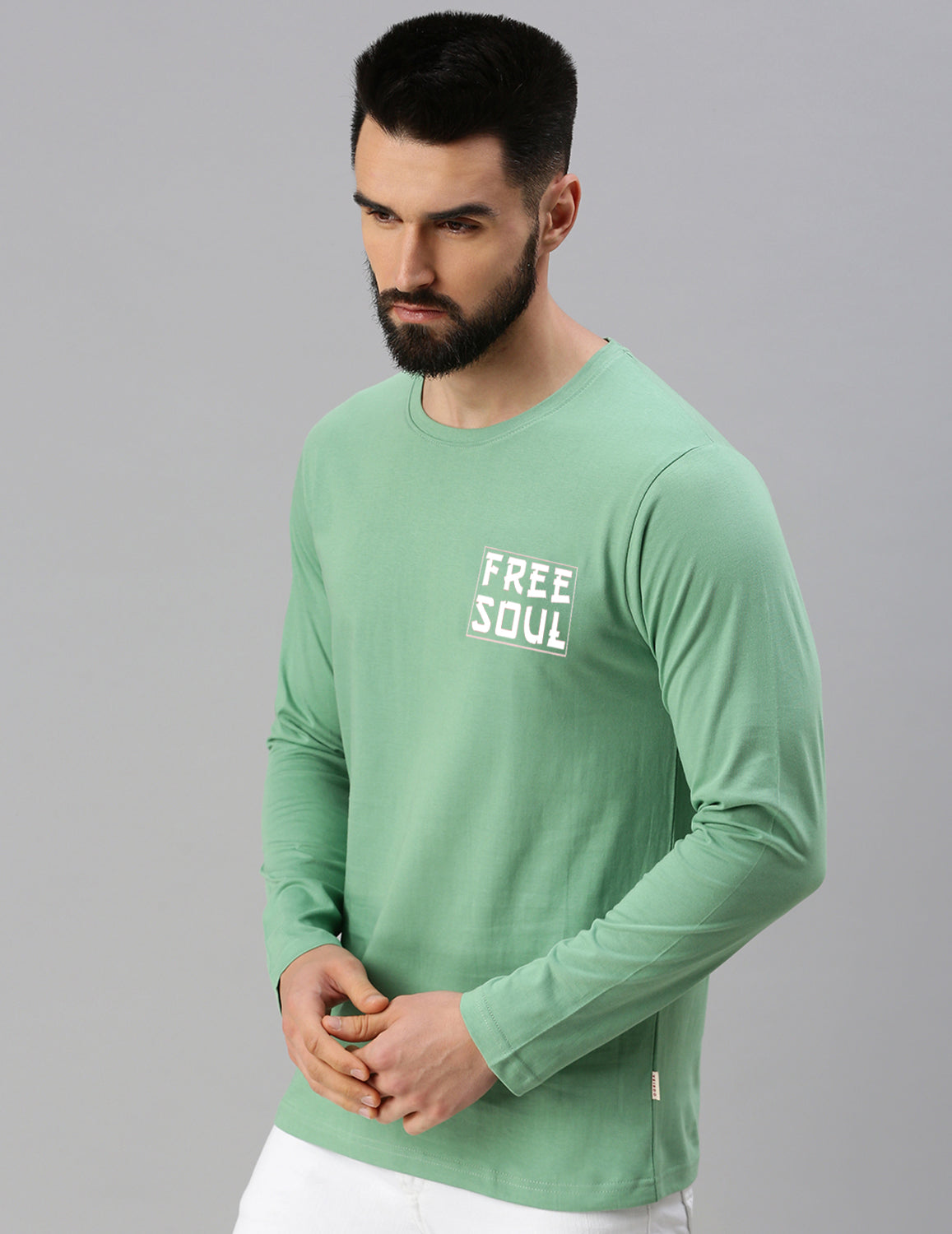 Free Soul Dragon Full Sleeve Green T-Shirt Veirdo