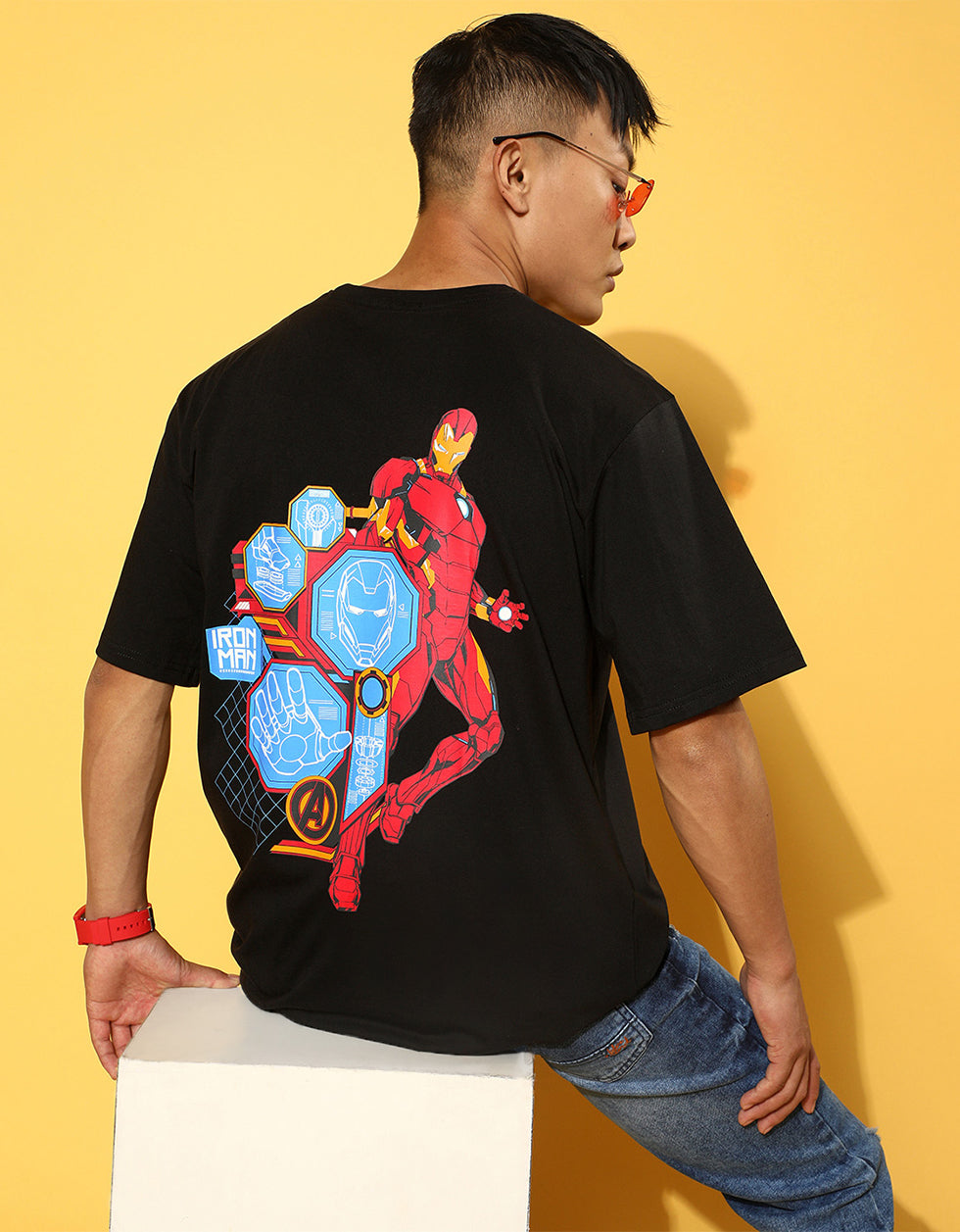 Ironman - Original Marvel Black Oversized Tee Veirdo