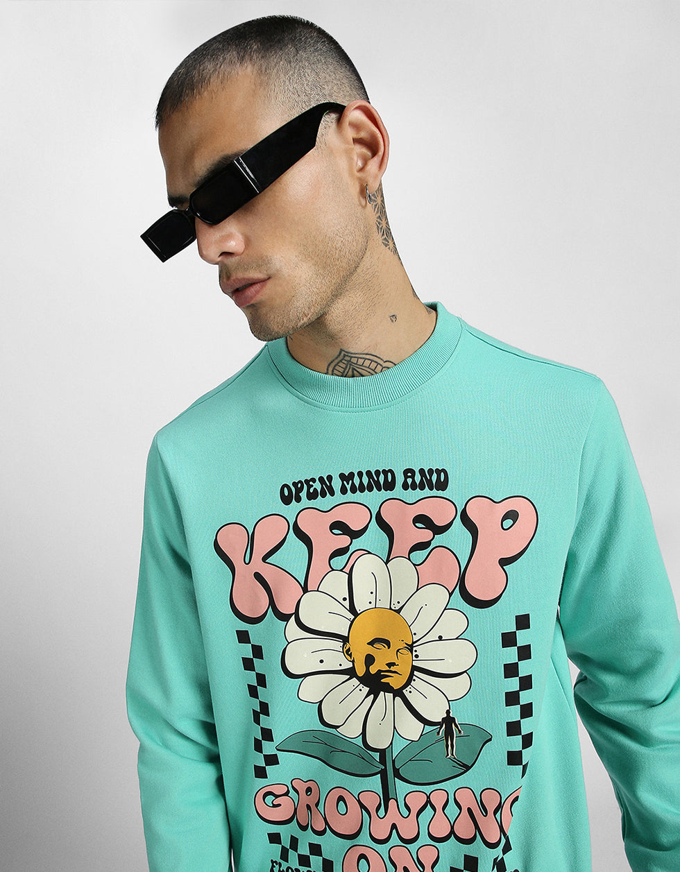 Keep Growing on Green Full Sleeve Sweatshirt Veirdo