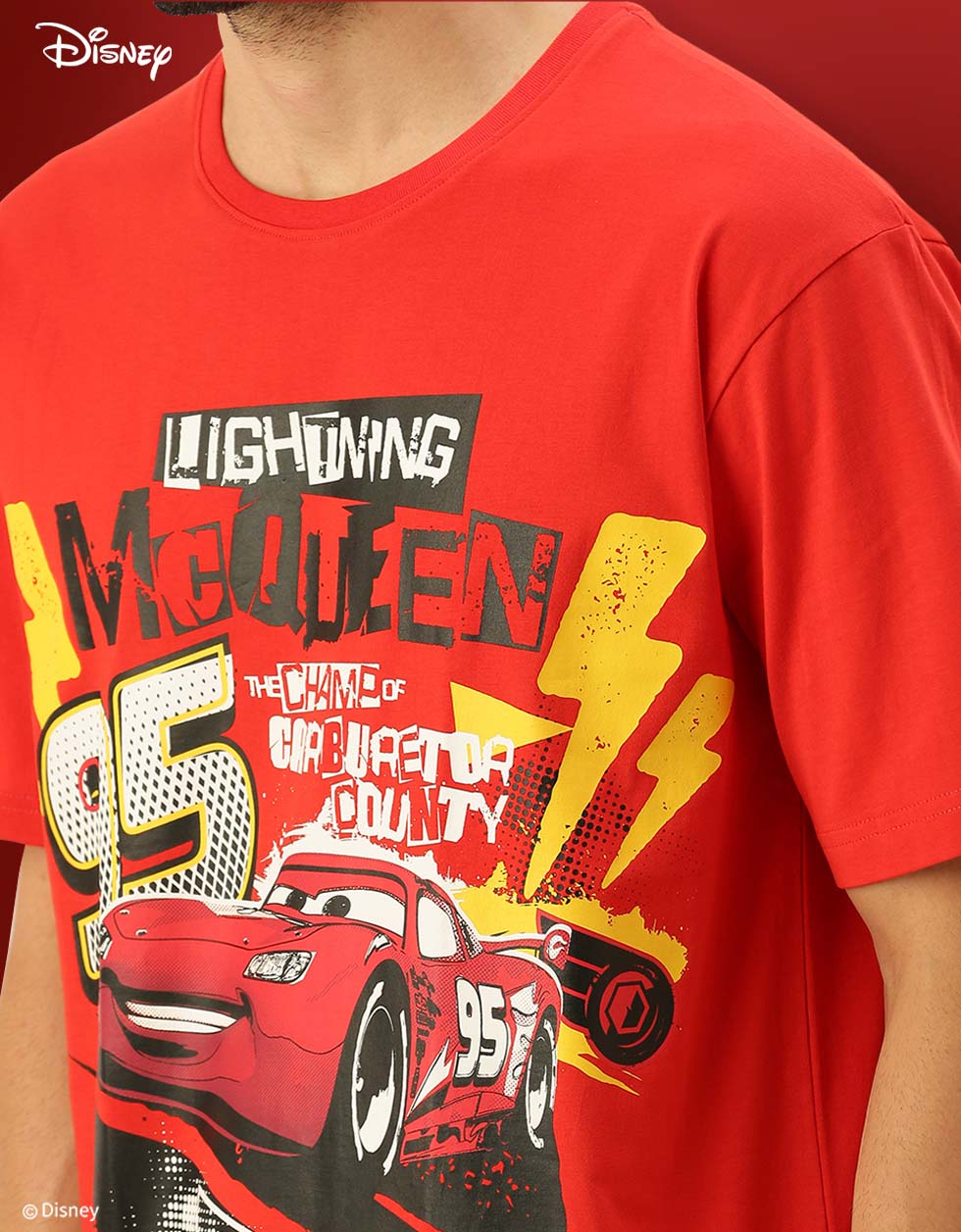 Lightning McQueen- Disney Men's Oversized Tee Veirdo