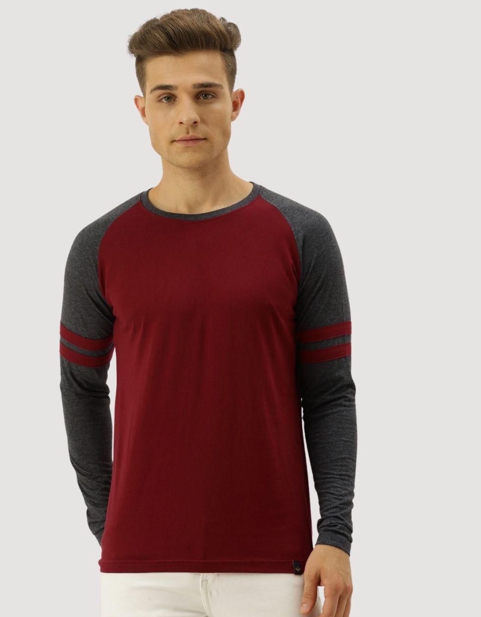 Long Sleeves Red round neck Veirdo