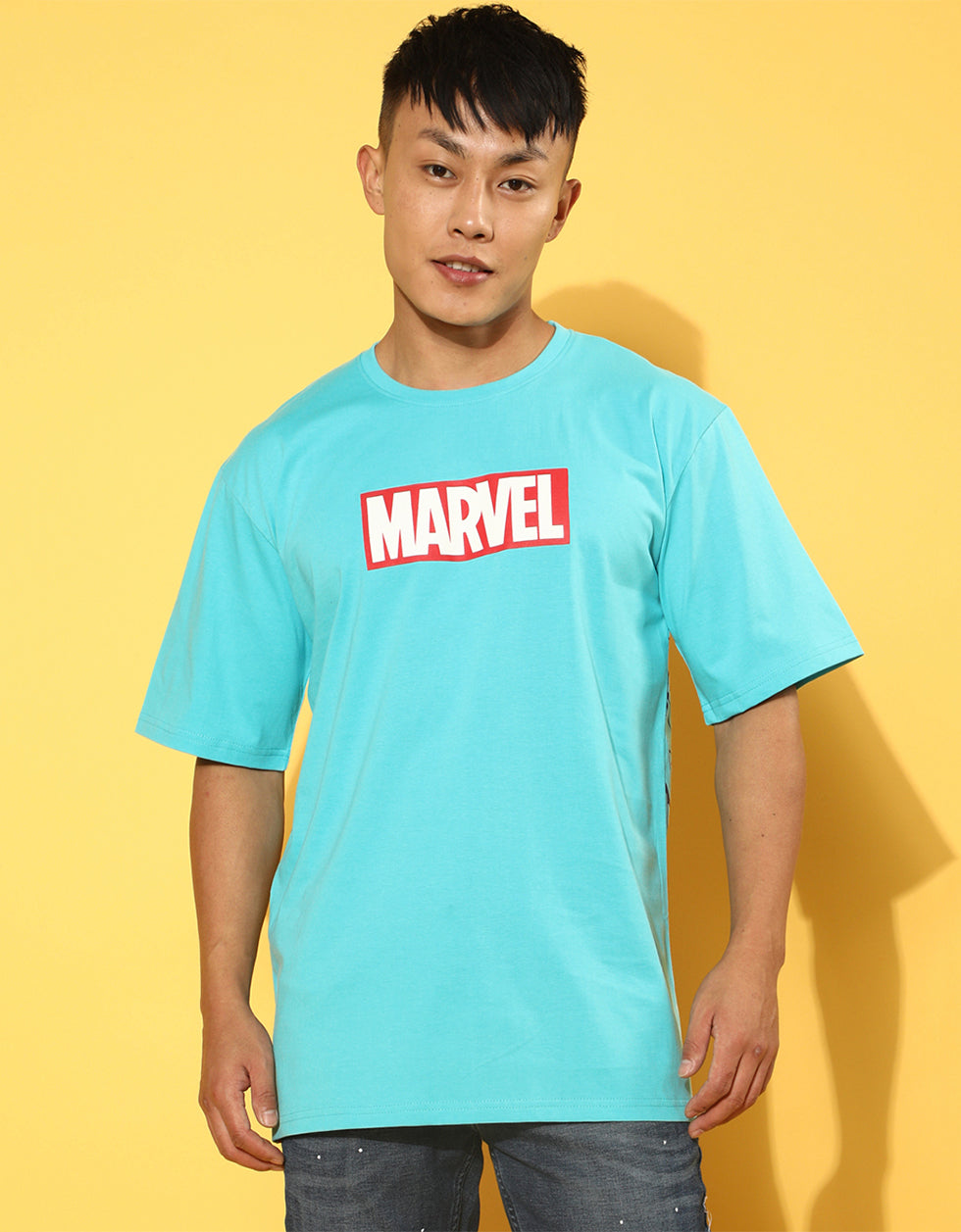 Marvel Heros - Original Marvel Blue Oversized Tee Veirdo