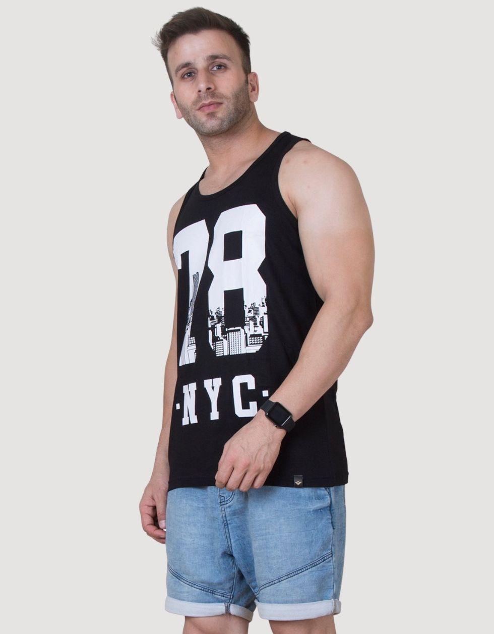 NYC Cotton Printed Gym Printed Gym Men's Vest Veirdo