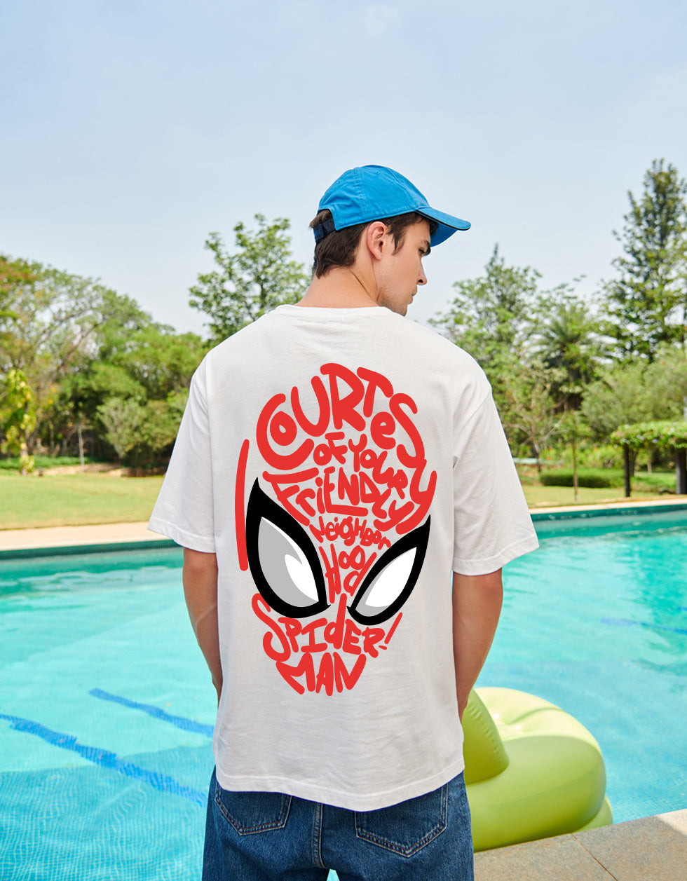 Spiderman - Original Marvel White Oversized Tee Veirdo