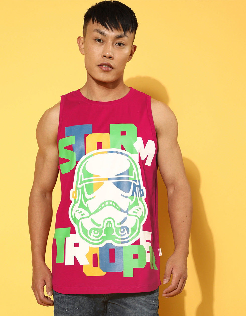 Stroom Tropper Graphic Printed Viva Magenta Vest - Original Starwars Tee Veirdo