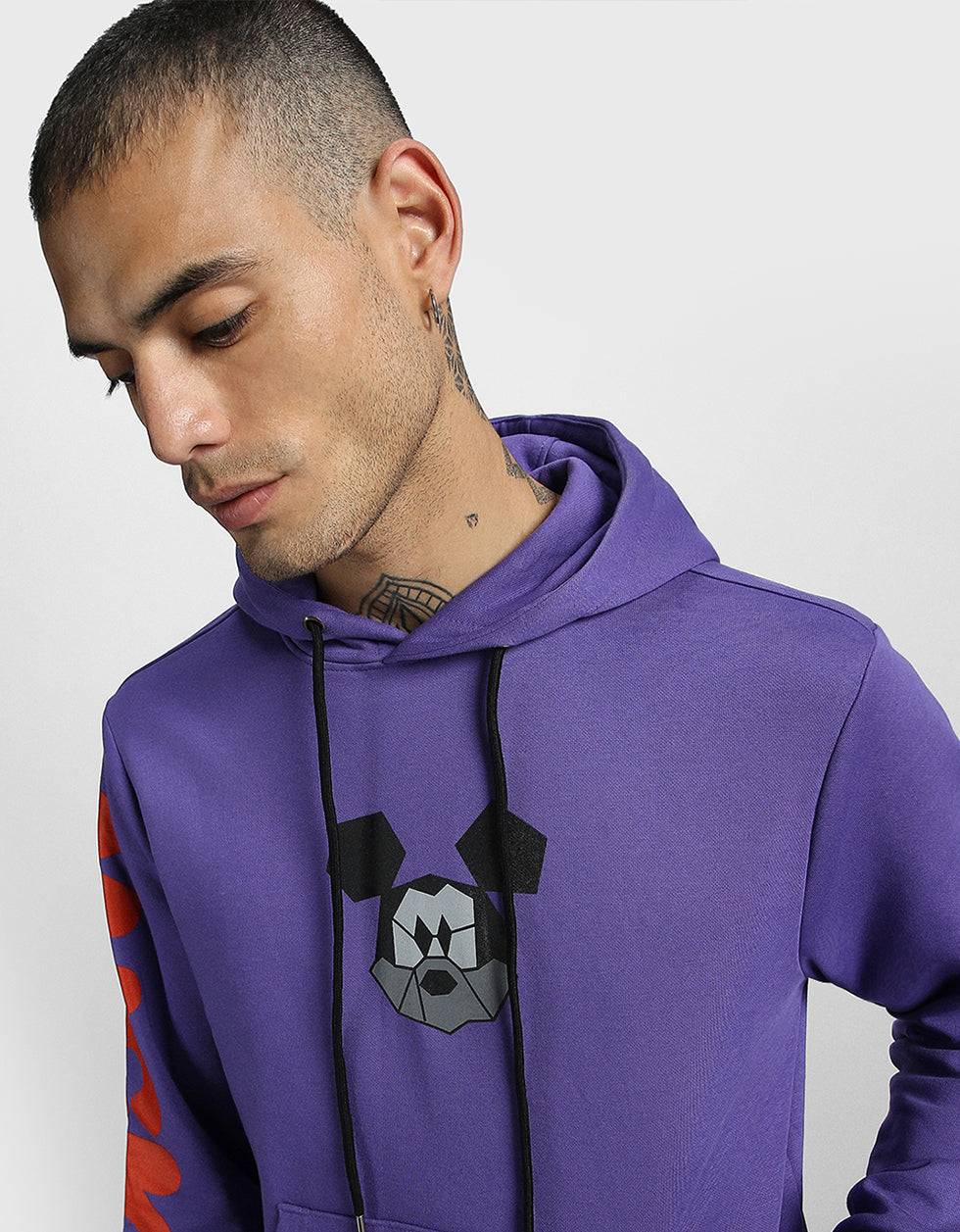 Vibrant Mickey Style: Purple Hoodie for Men Veirdo